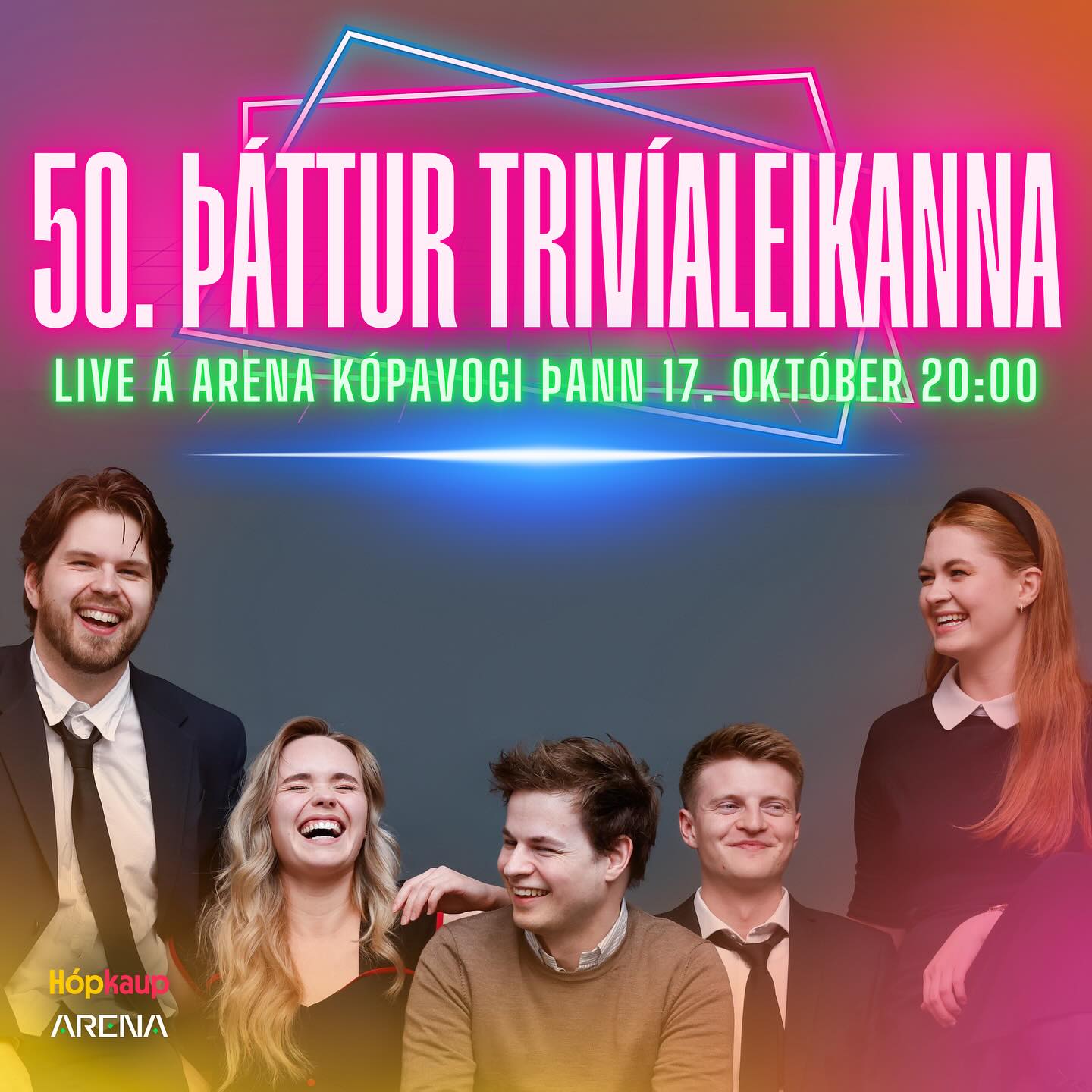 50. ÞÁTTUR LIVE Á ARENA & PUB QUIZ! 🏆 Já þú last rétt 50. þátturinn okkar verður tekinn upp live á sviðinu á Arena, það verður einnig Pub Quiz fyrir gesti sem og önnur skemmtilegheit. Frítt inn og veitingar + drykkir fáanlegir á barnum! Ekki missa af þessum tímamótum, við erum að stóla á ykkur til að fjölmenna á Arena og fagna þessu með okkur. Mundu svo að skrá þig á viðburðinn á Facebook síðu okkar 🥳