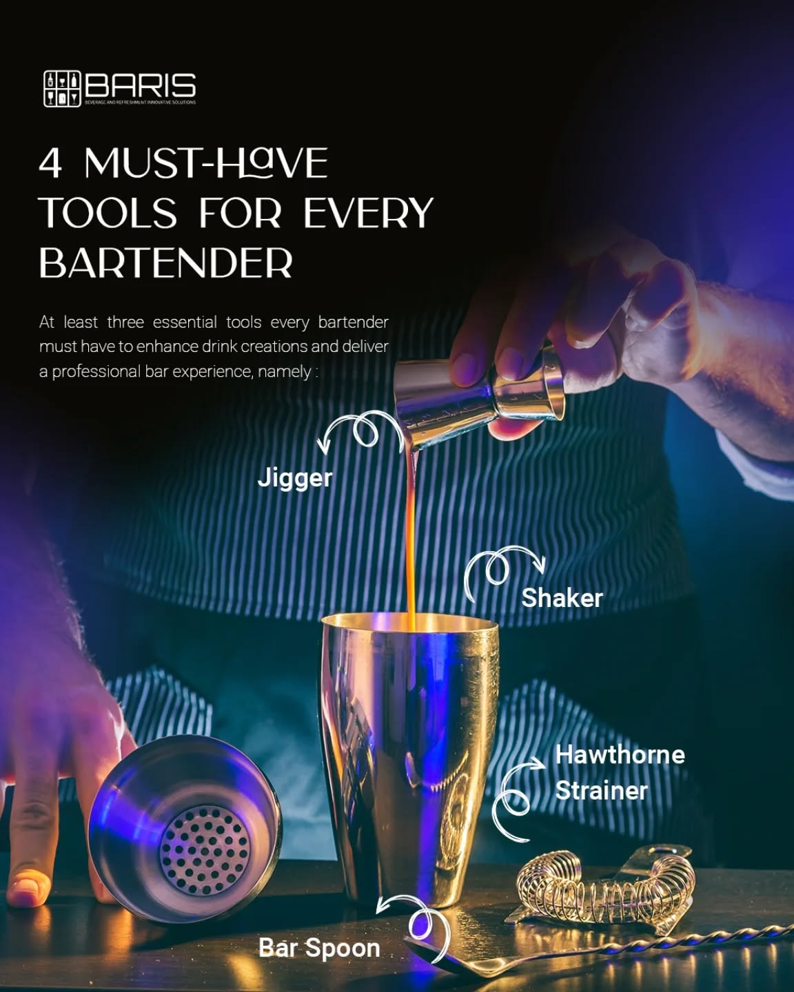 From shakers to strainers — the right tools make mixing effortless. 🍸
✅ Cocktail Shaker
✅ Hawthorne Strainer
✅ Bar Spoon
✅ Jigger
Upgrade your bar game with the essentials!
CONTACT US
Whatsapp : +62 811-3877-8844
Email : barisindonesia40@gmail.com
Website : www.barisindonesia.com
Find Us
Jl. Diponegoro No.717, Pedungan, Denpasar Selatan, Kota Denpasar, Bali
-----
#BartenderTools #BarSetup #CocktailEssentials #MixologyLife