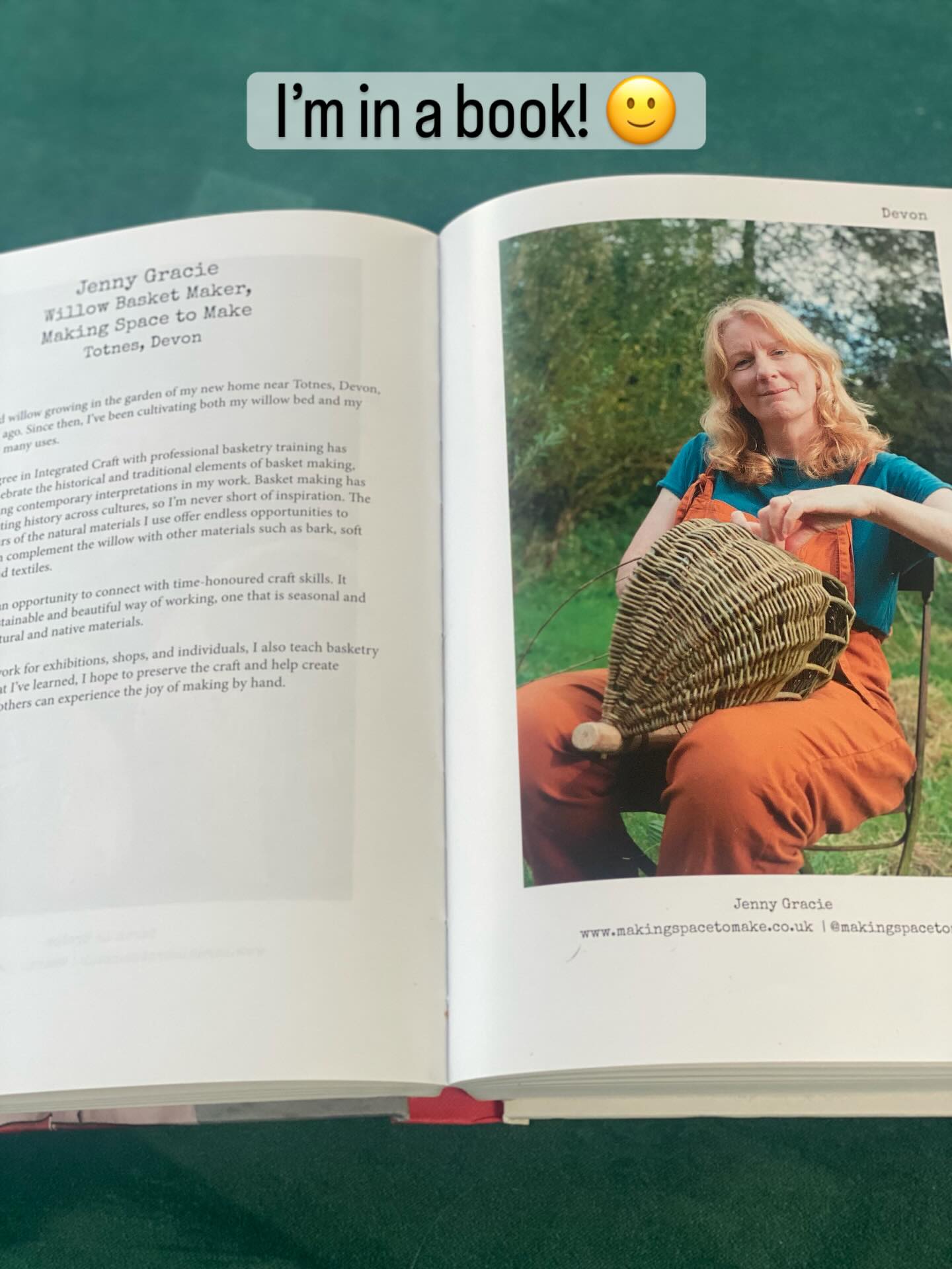 I’m in a book! How cool is that! Not just any old book and not just me of course but a wonderful book filled with such interesting people and professions and the most wonderful portraits by Caitlin @hummingbirds_photography
The book was launched last night and Caitlin has several events planned to help share the book with everyone . I’m running a willow platter workshop this coming Friday at one of these events, At Leadworks in Plymouth and there are still places available. Do join us, have fun weaving your own platter, learning about willow and then after you can wander some of the portraits, and meet other ‘hidden figures’ there for the day! The event is listed with Eventbrite and the Qr code in the last photo takes you to the booking page! Hope you can join us and celebrate this special book!