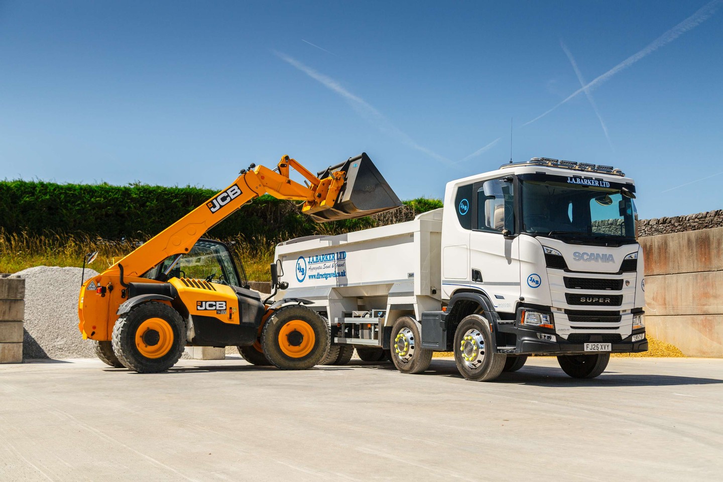 J A Barker Limited & Keltruck Limited, a partnership 20-years strong and still growing.
For the past 20 years Keltruck Limited have supplied J. A. Barker Limited with a range of Scania vehicles – in the shape of tractor units and eight-wheelers – and continue to support the family run firm in their journey within the aggregate industry.
Established in 1982 by Andrew Barker, the J A Barker Limited fleet has never failed to impress. The all-white cabs remain gleaming despite the harsh conditions they work in whilst the simple but elegant J. A. Barker Limited monogram motif they are adorned with helps them stand out from the rest.
Today, the Keltruck and J A Barker relationship remains strong. With Keltruck Account Manager, Calum Crooks continuing to supply these stunning units to the company!
To read the full article, please visit: https://www.keltruck.com/about-keltruck/news-centre/press-releases/j-a-barker/
To see more from J A Barker Limited, follow them on facebook: J A Barker Ltd