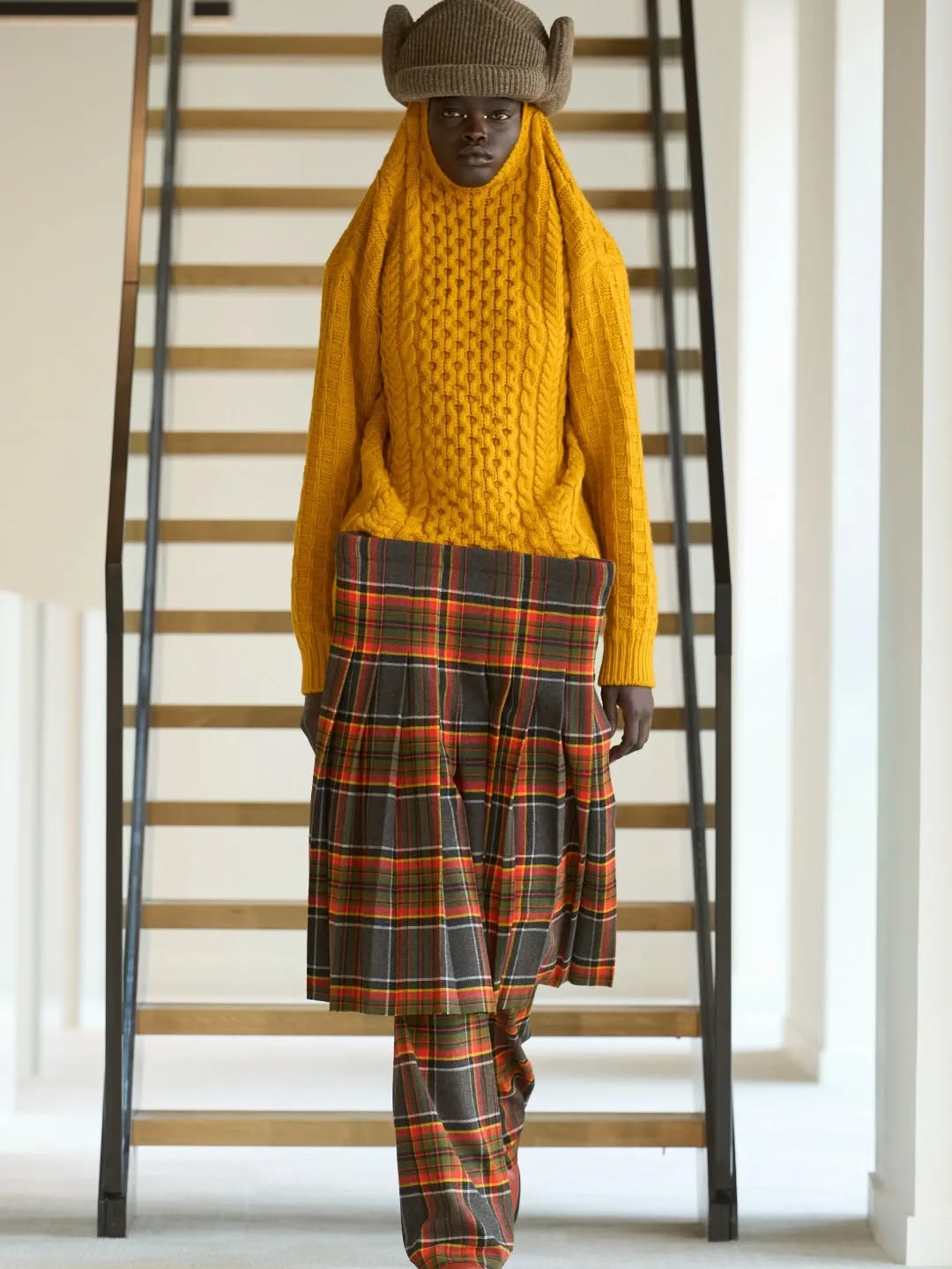 Duran Lantink, Fall 2025
These wonderful looks feature yarn from our Mariola Collection.
To request a Mariola Collection shadecard, please email us at sales@shepleyyarns.com