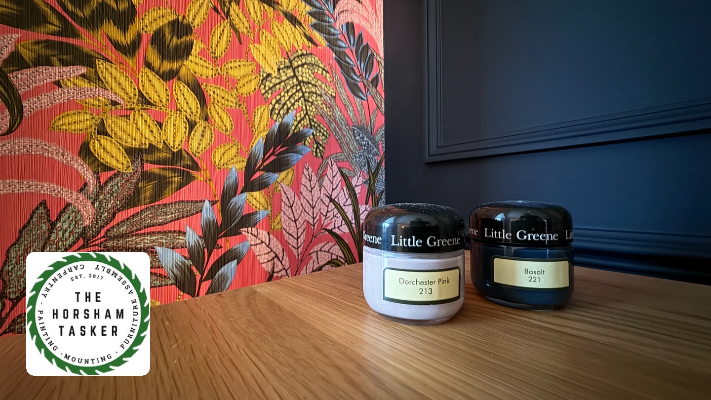 I’ve just completed on this carpentry and decorating work, new panelling with dado rail and painting. The colours work well with the clients existing wallpaper. Little Greene colours are shown. Would you like a free quote or a colour consultation let me know. It’s easy to book a project visit through my online booking system which is completely free of charge.