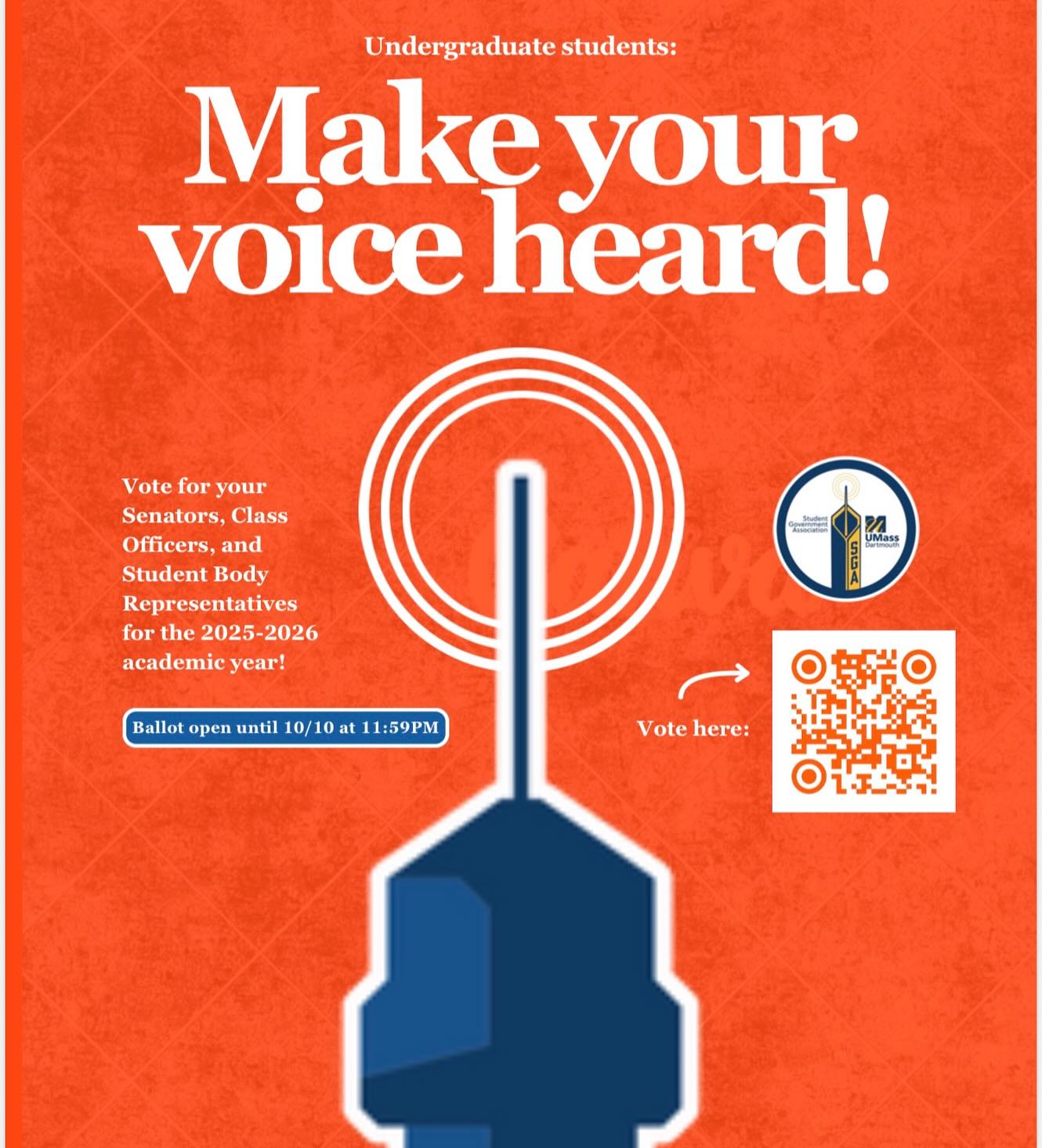 Make your voice heard and vote for your Senators, Class Officers, and Student Body Representatives for the 2025-2026 year! 🗳️📢
Scan the QR code or use the link on our Instagram story to vote from now until Friday, October 10th at 11:59PM. Good luck to all of our candidates! 🥳🥳🥳