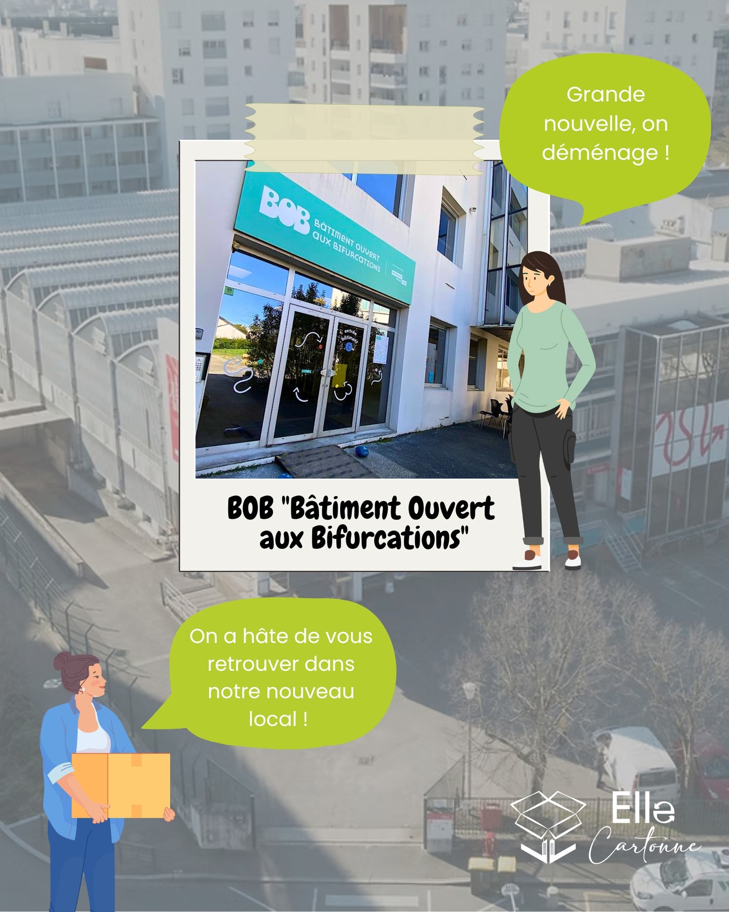 🎉 On déménage et on vous dévoile enfin notre nouveau lieu !
Nous nous installons au sein de @bob_plateau_urbain (34 Rue Decomberousse, 69100 Villeurbanne)
À bientôt dans notre nouveau local !