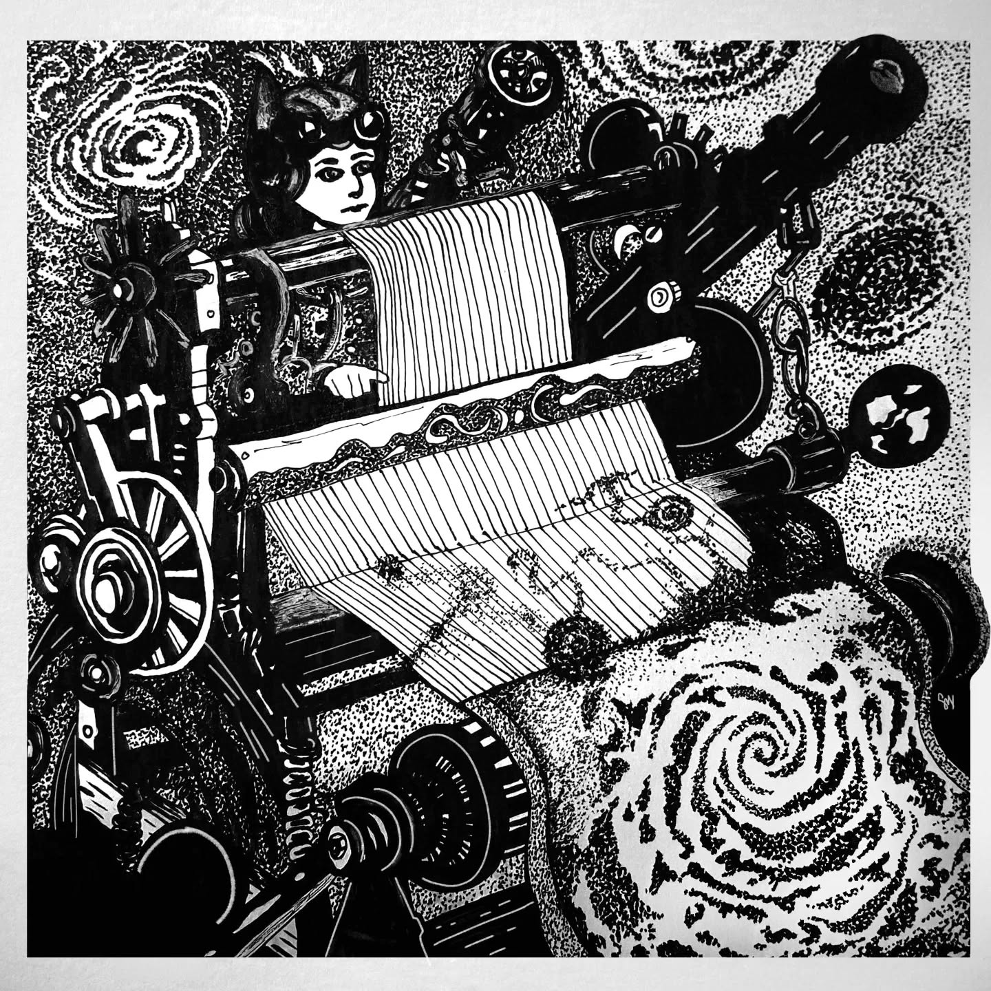 Inktober Day 2 Prompt 'Weave'
Wonder Stitched into Rhythm
She learned early
that words could shimmer.
That stories could soften
what life refused to change.
So she sat at her loom,
a tangle of thread and ache,
weaving worlds from scraps of sky.
When the house was too loud,
she painted it quiet.
When the night was too heavy,
she stitched in a moon.
She could spin sorrow
into silk if given time.
She could take the truth,
ragged and cold,
and wrap it in color
until even grief felt gentle.
They called her imaginative.
They never saw the cost,
how every bright thread
was pulled from somewhere tender.
Still, she wove.
Because the loom listened
when no one else did.
Because the stories she made
were kinder than the ones she lived.
And maybe that was her gift,
not escape,
but endurance.
Turning pain to pattern,
and fear to form,
until even the breaking
sounded like a song.
wonder stitched into rhythm.
#Inktober
#Inktober2025
#InktoberPrompt
#InktoberWeave
#InktoberCommunity
#WonderStitchedIntoRhythm
#WeaverOfWorlds
#TurningPainToBeauty
#StoryAsSurvival
#ImaginationHeals
#BeautyFromBrokenness
#LetMeWeaveYouATale
#letsgetinky
Clearly, I am not off to a great start this year, already behind, but I am determined to complete Inktober, even if I am a little late. I really enjoyed participating last year and met so many amazing artists here. It has been a privilege to watch you all grow and push yourselves and your art even further over the past year. I'm excited to see the rest of this Inktober unfold, you all are so talented! Keep up the great work and hard work!