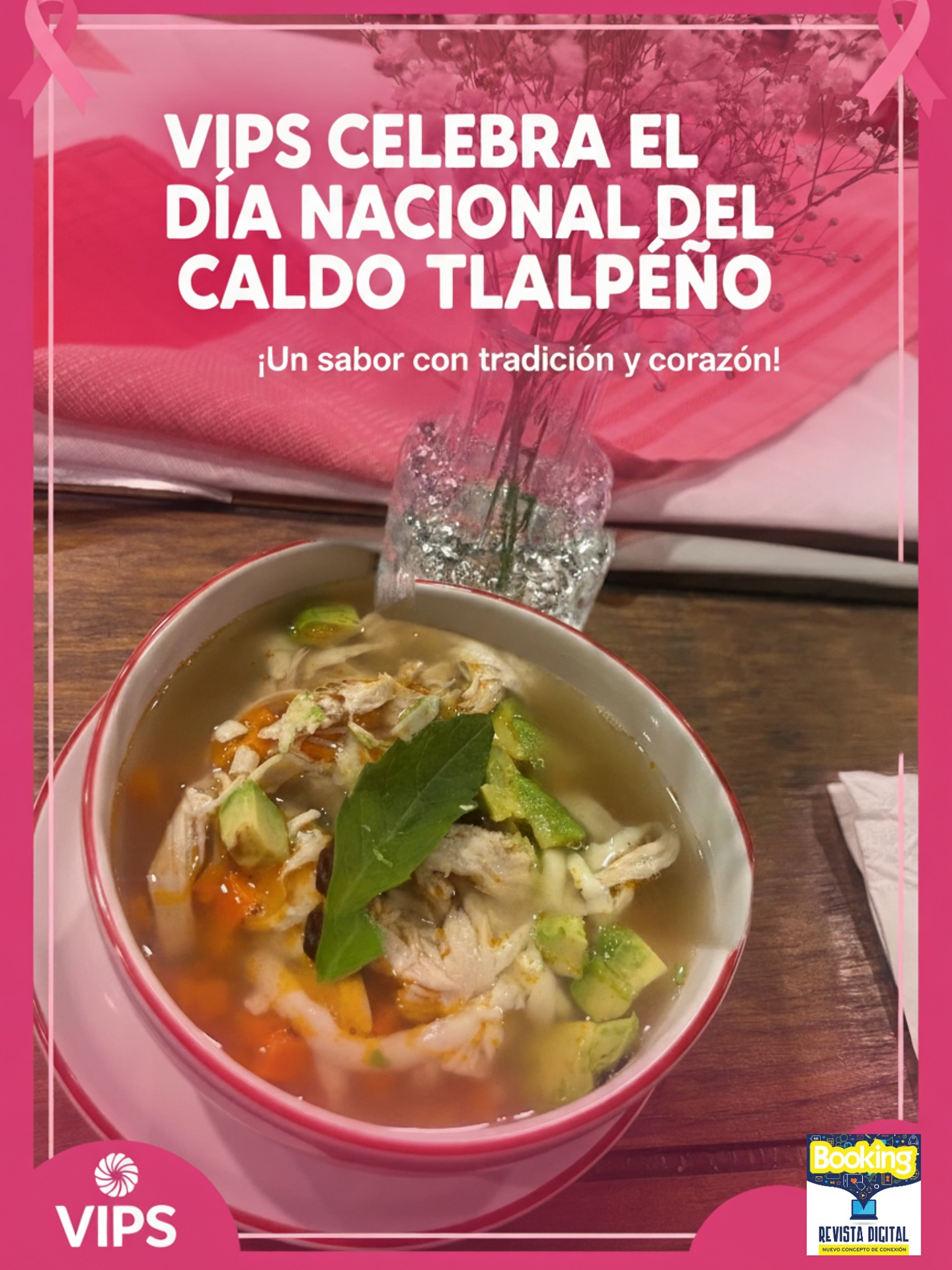 @vipsmx le pone sabor y celebra este 14 de octubre el Día Nacional del Caldo Tlalpeño así que lo tendrán a un precio muy especial!! Visita tu Vips más cercano y disfruta de este sabor #tradicion #nosvemosenvips #caldotlalpeño