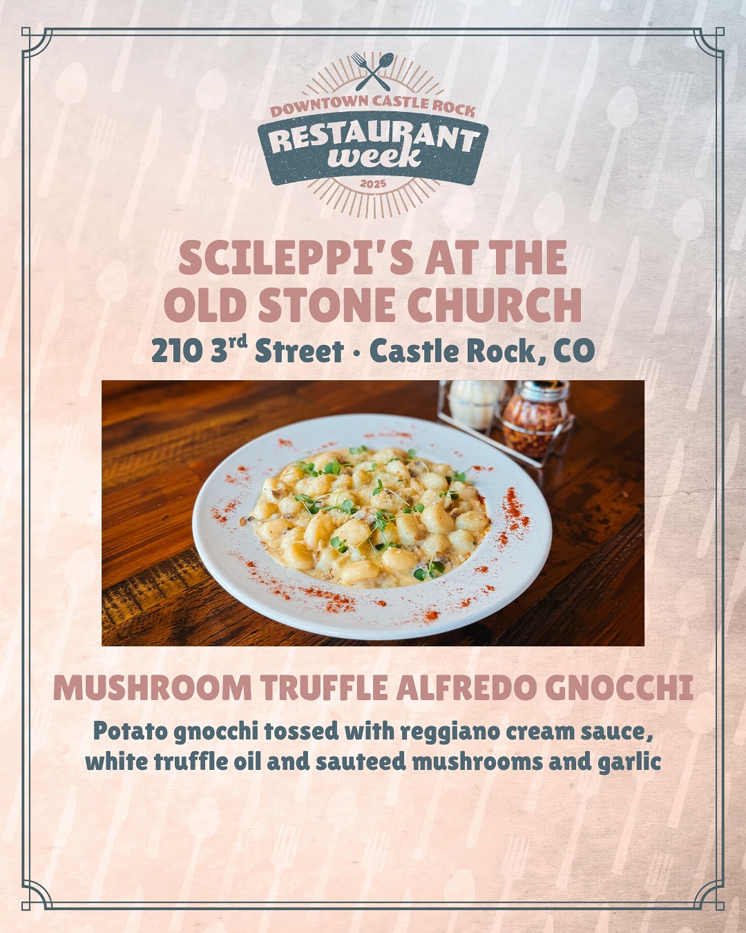 We’re dropping even more Restaurant Week specials for you to squeeze into your lunch and dinner plans next week 😍
🍄🟫 Scileppi’s at the Old Stone Church - Mushroom Truffle Alfredo Gnocchi
🍔 Wild Blue Yonder Brewing - Copacabana Burger
🐚 Great Divide Brewery & Roadhouse - Thai Seared Scallops
🍖 Block & Bottle - Grilled Lamb Chops with Chipotle Pesto Over Cilantro Lime Risotto
🥖B’s Deli - Chicken Cutlet with Spinach Artichoke Dip Sandwich
🥙 Arayes Grilled Stuff Pitas - Steak Kabob Pita
More to come, and more to get excited about! 🍽️
🚗 A hefty thanks to our Restaurant Week sponsor, Castle Rock Autoplex!
🚙 @castlerockchevygmc @castlerockford@castlerockcdjr