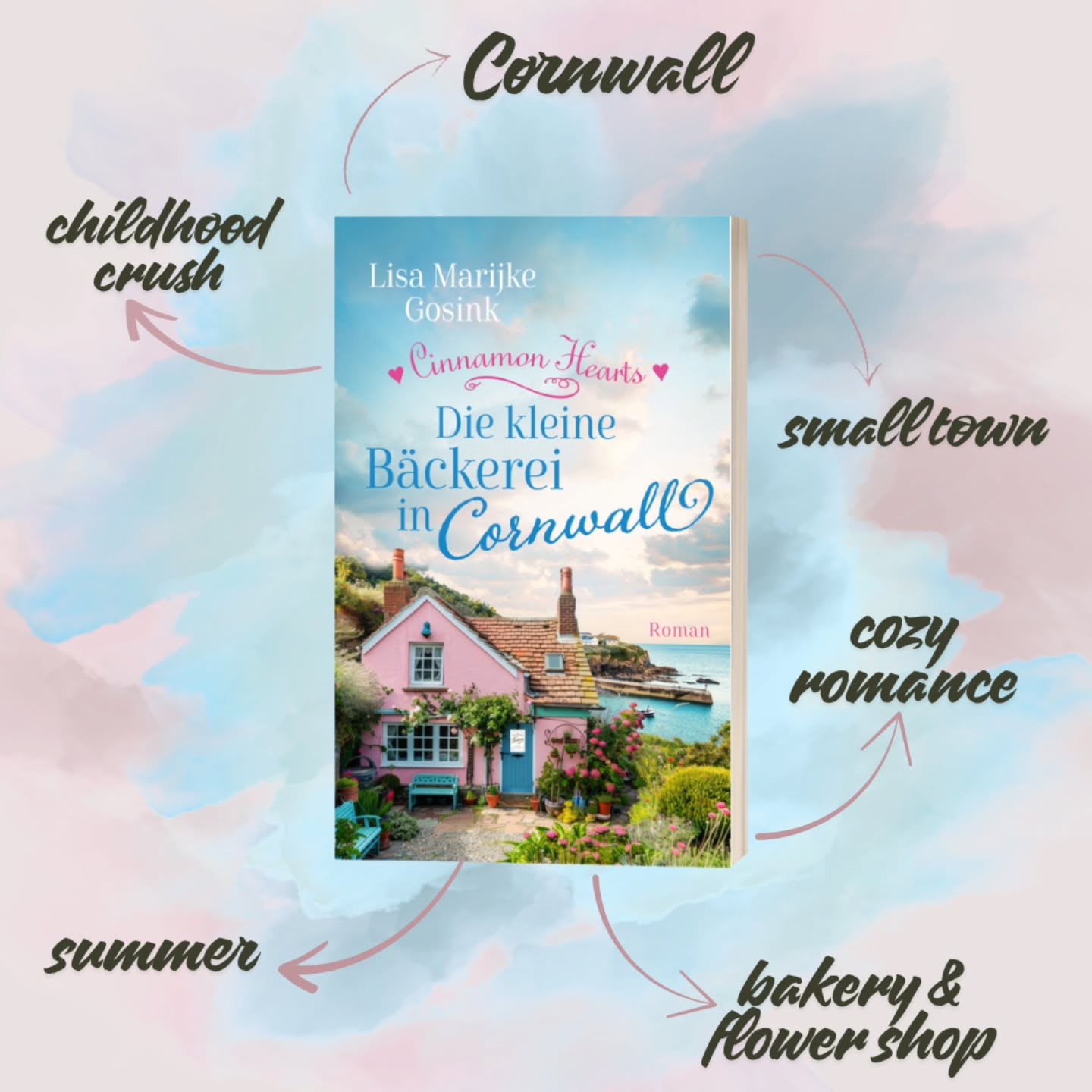 Cinnamon Hearts - Die kleinen Bäckerei in Cornwall - erschienen bei @dotbooks
Liebe, Flüstern und Zuckergebäck: Willkommen in der West View Lane...
Die schüchterne Willow zaubert leidenschaftlich gern Kuchen und Croissants in der »Sweet Tooth Bakery« auf der malerischen Ladenstraße West View Lane. Doch das verschlafene Hafenstädtchen Pinecrest wird schlagartig wach, als ihr Kindheitsschwarm Charlie aus London zurückkehrt. Lange Zeit hat er sich nicht blicken lassen - immerhin soll er die junge Layla und ihren Süßigkeitenladen in den Ruin getrieben haben. Ein paar Missverständnisse, Zufälle und eine kleine Notlüge später findet Willow sich mitten in der brodelnden Gerüchteküche wieder: Sie und Charlie sollen ein Paar sein! Kann sie diese Gelegenheit nutzen, um Charlie mit seiner Heimat zu versöhnen? Sollte sie sich von ihm fernhalten? Nur eines weiß Willow sicher: Noch immer lässt Charlies Lächeln für sie die Sonne aufgehen...
Ein zuckersüßer Liebesroman für Fans von Jenny Colgan und Manuela Inusa.
Childhood Crush meets Fake Dating Small Town Romance an den Klippen Cornwalls Cosy Vibes zwischen Zimtschnecken und Himbeertorte