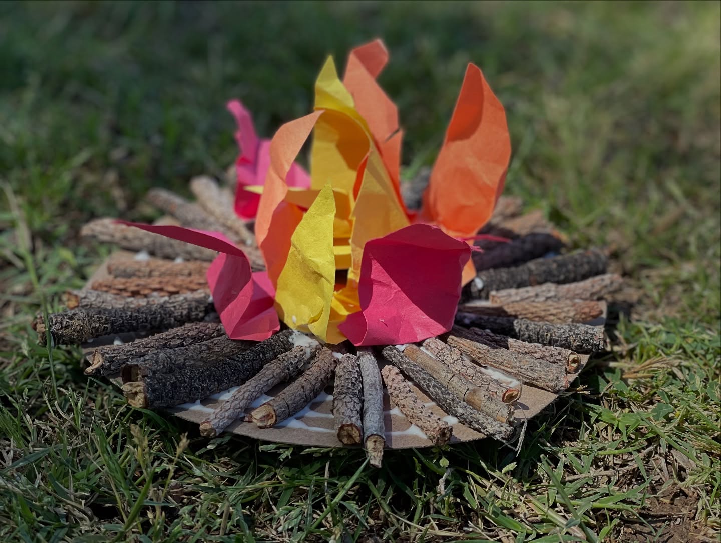 It’s National Fire Prevention Week and we’re turning it into an art project! Check out these cute campfires made of sticks and construction paper! We learned all about wildfires and fire prevention. Join my outdoor art classes starting soon in #Gilbert and #Chandler .
#homeschoolarizona #firepreventionweek #kidsartclass