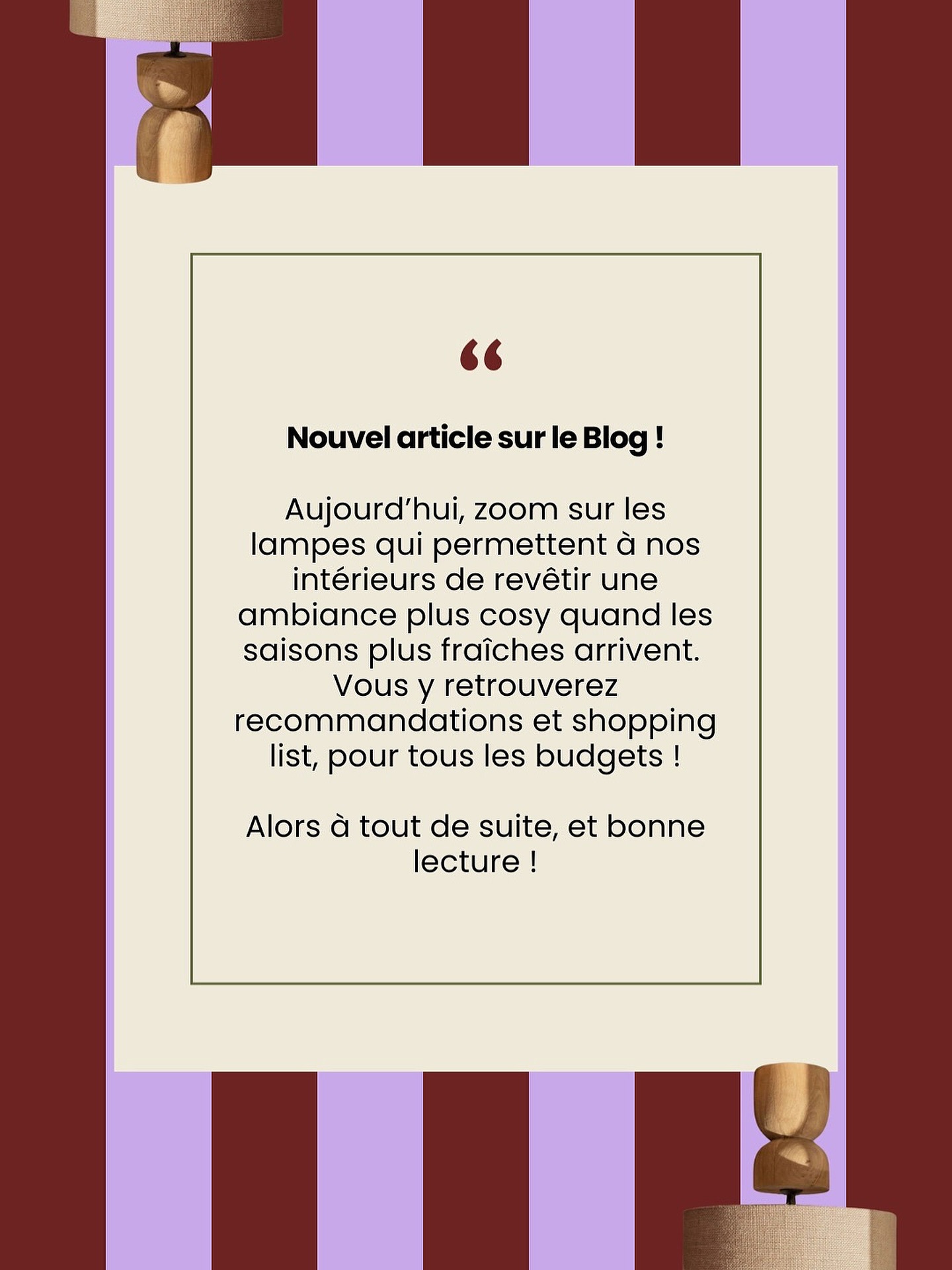 Hello !
En ce début de semaine, je vous propose un nouvel article de blog sur le pouvoir des lampes dans nos intérieurs 🪔.
En prime de l’article, vous pourrez retrouver une petite shopping list de différentes lampes, lampadaires !
Alors, on se cale dans un canapé, un petit thé à la main et on file sur le site (lien en bio) pour deux petites minutes de lecture qui je l’espère vous séduiront !
Bonne lecture à vous et belle soirée ✨
#lampe
#lampadaire
#light
#salon
#décoration
#amenagement
#deco
#laredouteintérieurs
#sklum
#leroymerlin
#fabriquedestyles
#nvgallery