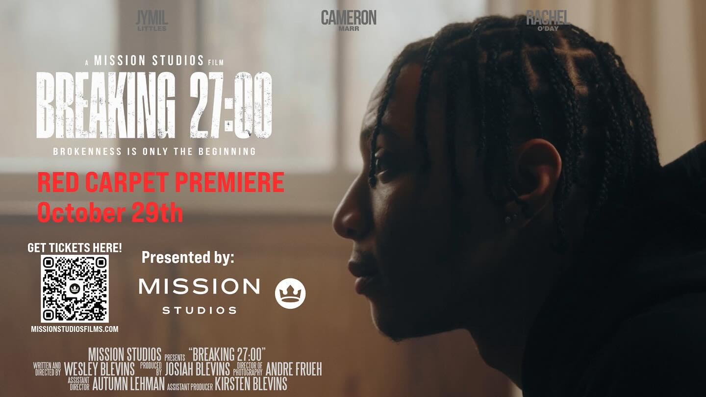 Only three and a half weeks till we put on this special event and there are still tickets available. We want to max out the seating for this event! So if you have a friend or family member that would enjoy attending with you, bring them with! This is the first time Breaking 27:00 will be shown to the public.
Grab your tickets at www.MissionStudiosFilms.com (Or click the link in our bio)