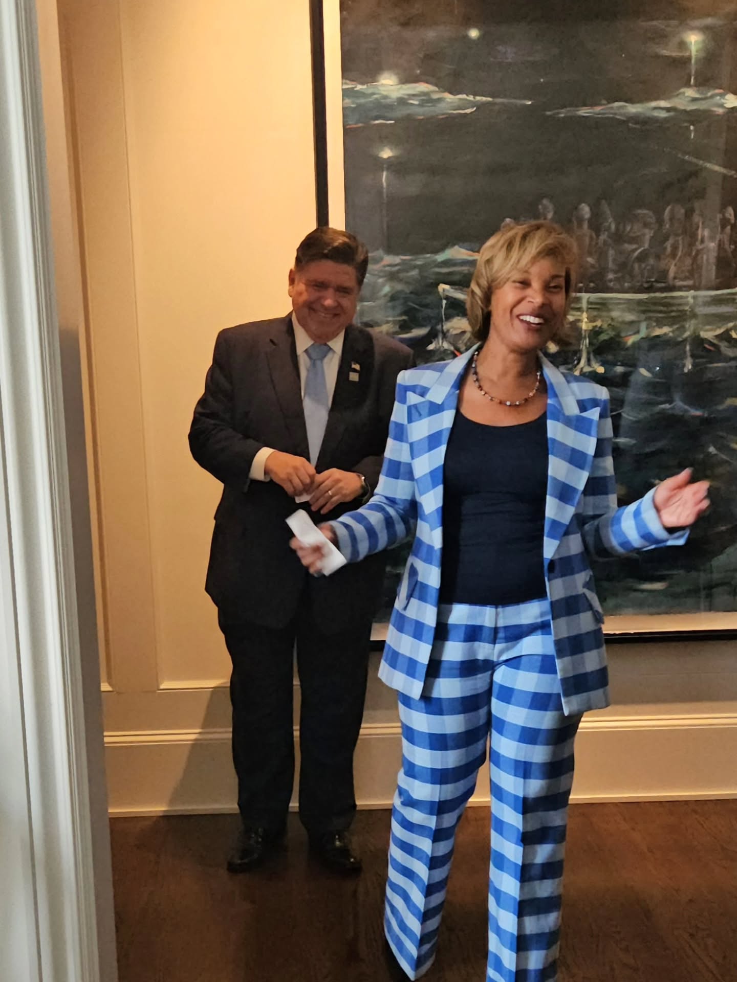 “If you knock on 100 doors and say, ‘let’s fight for democracy,’ five people might agree. But 95 will tell you: ‘I can’t afford groceries. I can’t afford to send my kid to college.’ People care about democracy, but they live affordability every single day. We have to fight for both.”
— Governor J.B. Pritzker
I hosted Governor Pritzker at my home before the Carter Lewis Dinner to talk about what states can be doing right now for working families. His words really hit home.
We cannot separate the health of our democracy from the realities people face every day: rising costs, limited access to care, and the struggle to make ends meet.
In Georgia, that means making sure opportunity is not just a promise on paper. It must be something families can feel in their everyday lives. When Georgians help Georgians, we all move forward.