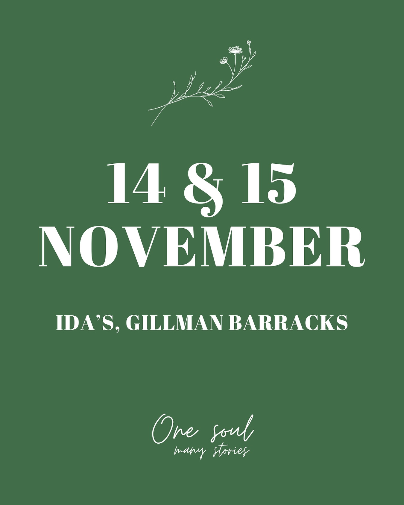 ✨ Save the Date ✨
Our next One Soul Pop-Up is happening on 14 & 15 November at Ida’s, Gillman Barracks 🌿
This time, we’re taking you slightly outside the city, easily accessible by bus or car, to a little bubble of calm and beauty nestled in lush tropical nature. ✨
Hosted in the stunning space of @charlottepuxleyflowers , one of Singapore’s most inspiring florists, this pop-up will be all about amazing preloved pieces, unique shopping experience, good vibes, beautiful surroundings, and meaningful connections.
More details soon… but trust us, you won’t want to miss this one. 💚
#OneSoulPopUp #SingaporeEvents #CharlottePuxleyFlowers #GillmanBarracks #SingaporeShopping #SlowFashionSG #CommunityStyle #SustainableFashion #WomenSupportingWomen #GoodVibesOnly #onesoulmanystories