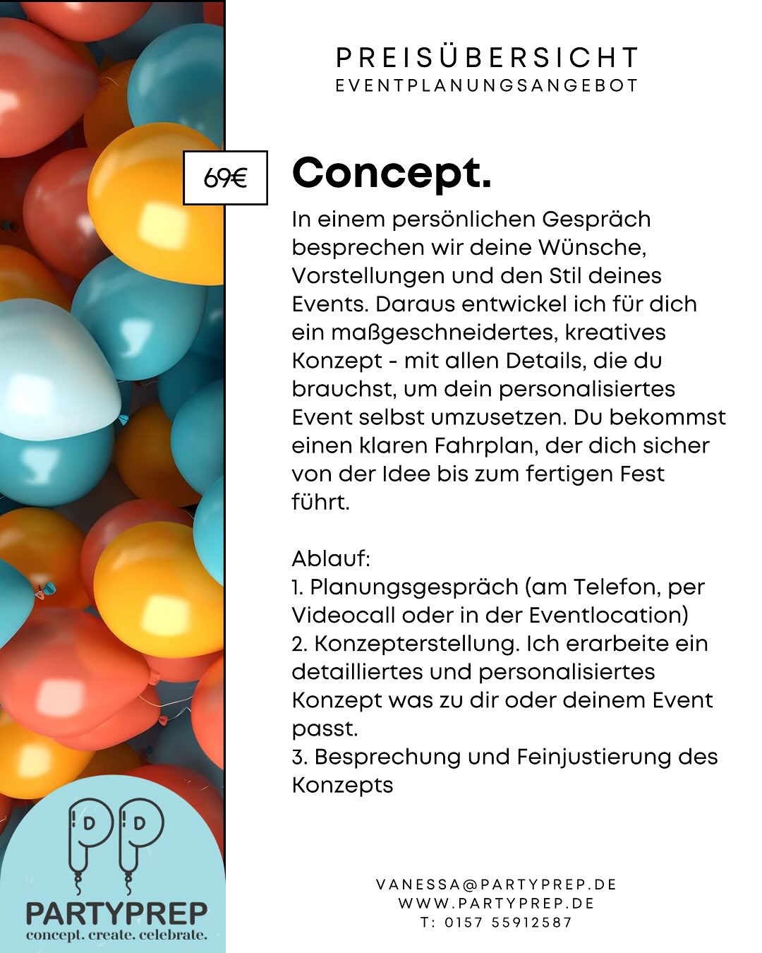 ✨ Dein Event, dein Konzept – so individuell wie du. ✨
Mit diesen drei Service-Paketen findest du genau das Maß an Unterstützung, das zu dir und deinem Event passt.
Schau dir meine Leistungsübersicht an und finde heraus, welches Paket dein perfect Match ist 💌
#eventplanung #konzeptliebe #eventdesign #weddingplanner #eventstyling #eventkonzept #planungmitliebe