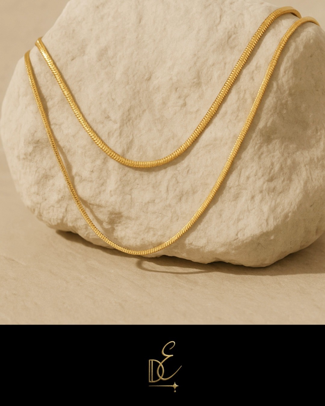 Less is more ✨
Our Gold Snake Chains (2mm & 3mm) bring that simple elegance you can wear every day — solo or layered for a bolder look 💕.
💧 Waterproof
🌟 Hypoallergenic
✨ Tarnish-Free
Which one matches your vibe: 2mm dainty or 3mm bold? 👀
#GoldSnakeChain #MinimalistJewelry #LuxuryVibes #DivergentElements #LayeringNecklace #GoldJewelry #EverydayStyle #MinimalChic #TikTokFashion #WaterproofJewelry