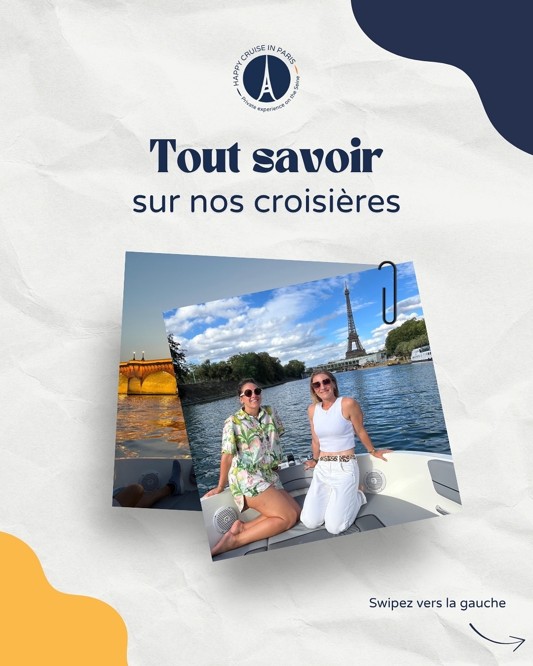 🇫🇷 Embarquez et laissez la Seine révéler sa magie !
Avec Ced et Alex, vos deux cap’taines passionnés, vivez une croisière privée au cœur de Paris.
De monuments emblématiques aux coins cachés, votre expérience comprend :
- Un itinéraire personnalisé
- Une bouteille de champagne offerte
- Une ambiance musicale à bord
- Un cadre intime et chaleureux
📸 Et bien sûr, de magnifiques souvenirs à immortaliser !
Prêt(e)s à faire de la Seine votre escapade parisienne privée ? 🚤
📞 07 44 91 37 37
💻 happycruiseparis.com
-—
🇬🇧 Step aboard and let the Seine River reveal its magic ! With Ced and Alex, your two passionate captains, enjoy a private cruise through the heart of Paris.
From iconic landmarks to hidden gems, your experience includes :
- A tailor-made itinerary
- A complimentary bottle of champagne
- Music on board
- A cozy and intimate setting
📸 And of course, plenty of unforgettable memories to capture !
Ready to make the Seine River your private Parisian escape ? 🚤
📞 +33 7 44 91 37 37
💻 happycruiseparis.com
#boatparis #happycruiseparis #parisfrance #parisjetaime #privatecruise #seineparis #cruiseparis #discoverparis