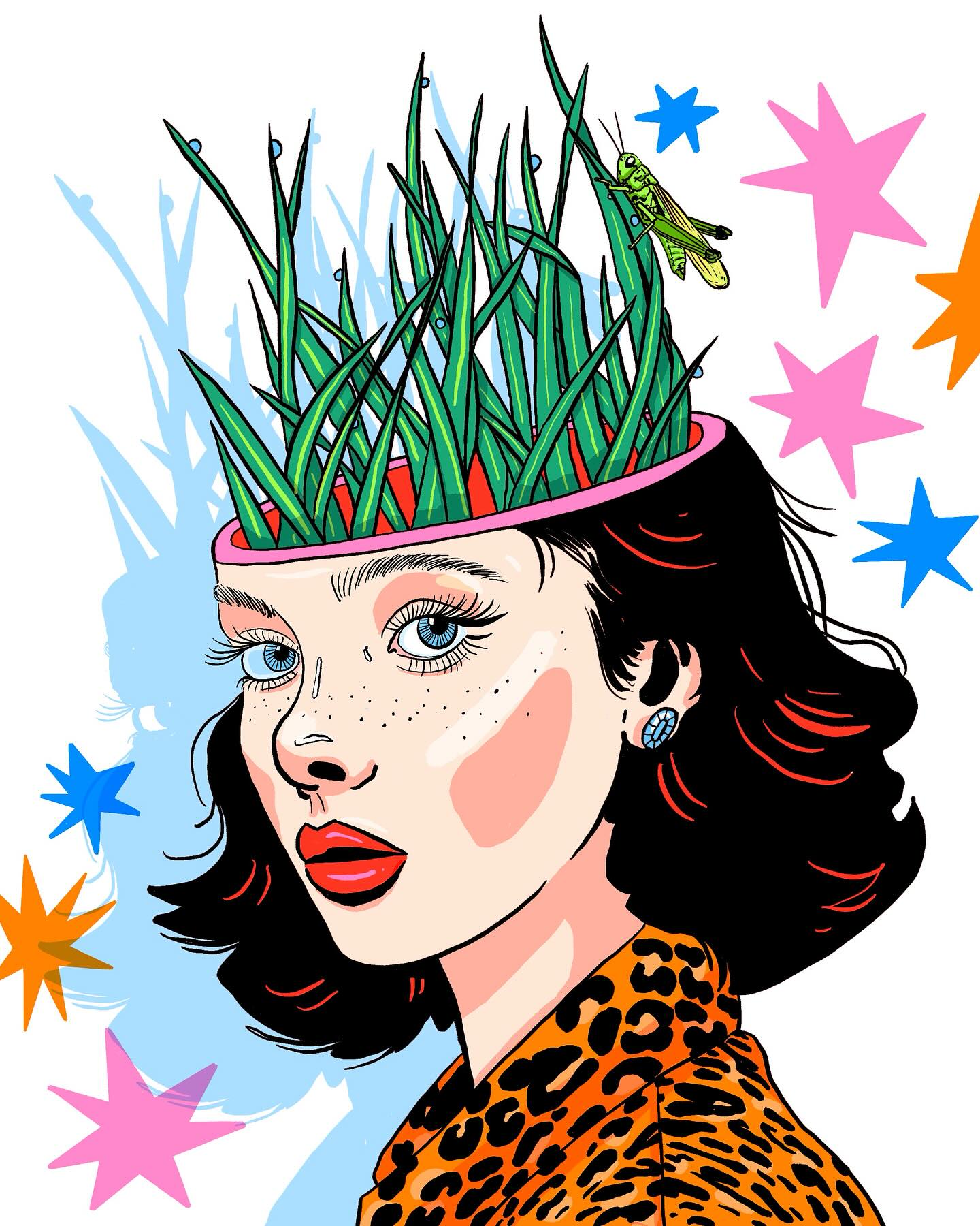 @badtober Day 5: Touch Grass!
#badtober2025 #badtober #octoberartchallenge #illustration #surrealistdrawing #procreateillustrations #touchgrass #procreate