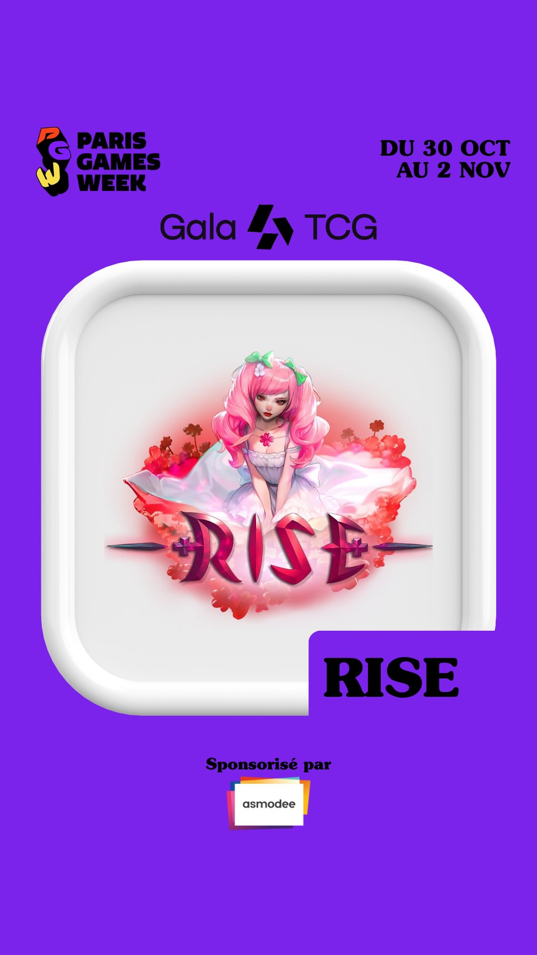 @RiseTCG est un jeu de cartes à collectionner unique, mêlant stratégie, inertie et une touche de chance.
Retrouvez les au Gala TCG, lors de la @parisgamesweek du 30 octobre au 2 novembre 2025 à Paris Expo Porte de Versailles.
La billetterie en ligne disponible sur le site www.parisgamesweek.com
#GalaTCG #PGW #RiseTCG #TCG