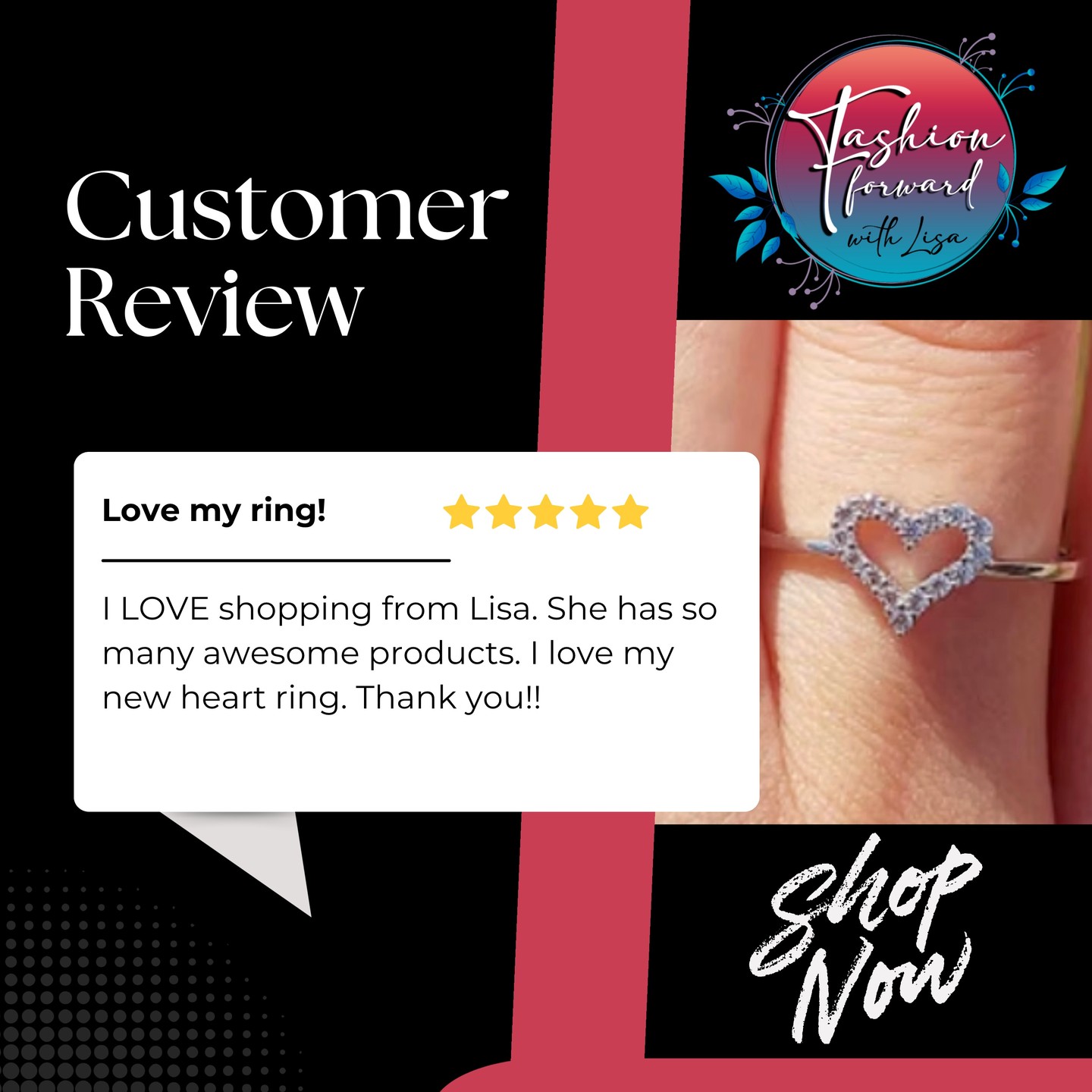 I can't thank you enough for taking the time out of your day to leave us a 5 star review. Thank you for your kind words.
visit us online at:
FashionForwardWithLisa.com
and check out our 5 star reviews on google.
#fashion #FashionTrends #fashionstyle #smallbusiness #smallbusinessowners #longisland #suffolkcountyny #nassaucountyny #FashionForward #FashionFinds #clothing #handbags #lakegrove #smallshopsdreambig #womensaccessories #jewelry #shopnow
#womensclothing #womensclothingstore
#shopping #shoppingonline
