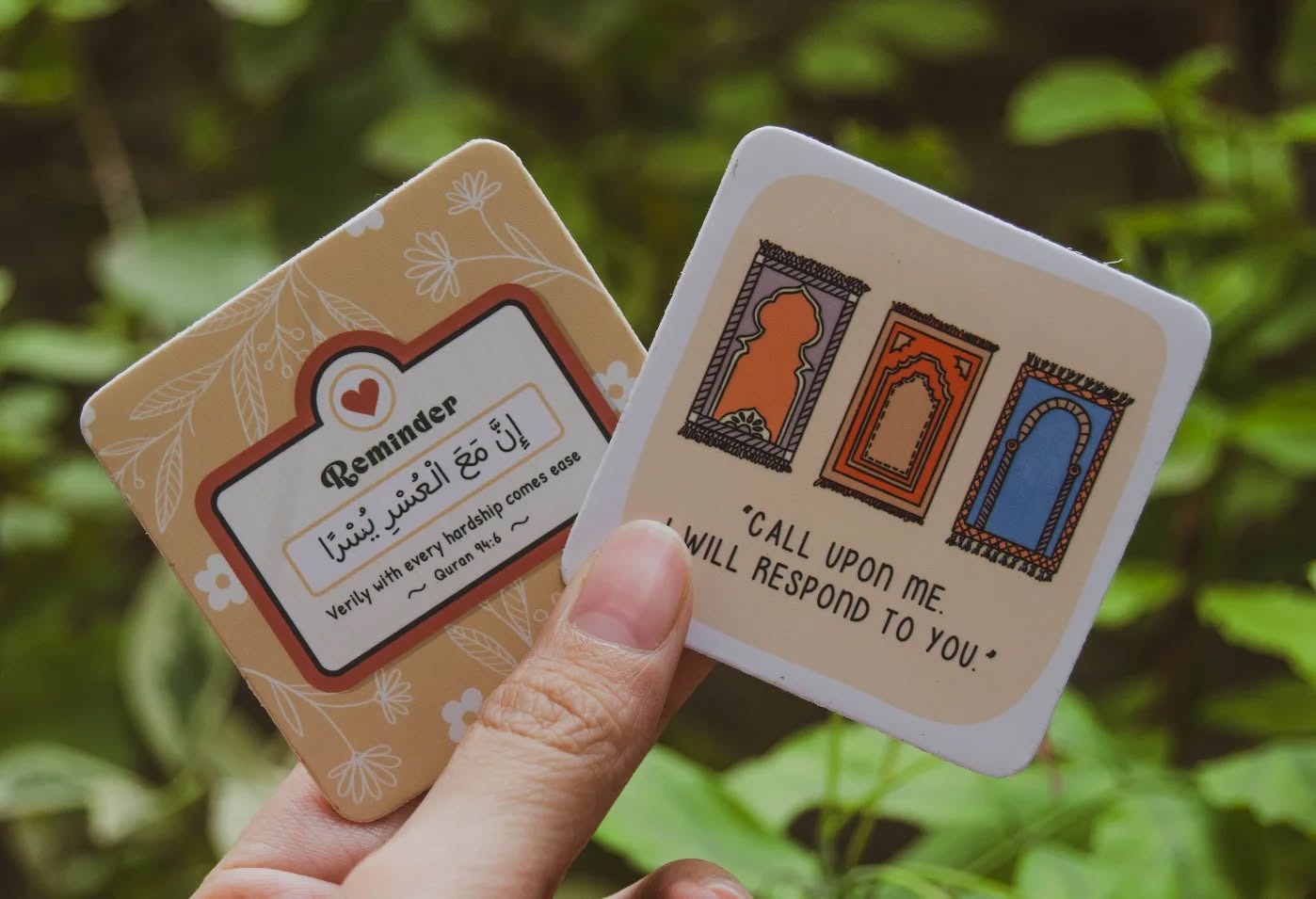 “Verily, with every hardship comes ease.”
A gentle reminder for the days that feel heavy — because hope always follows difficulty 💛
One of our most-loved sticker designs, created to bring comfort and calm wherever you place it.