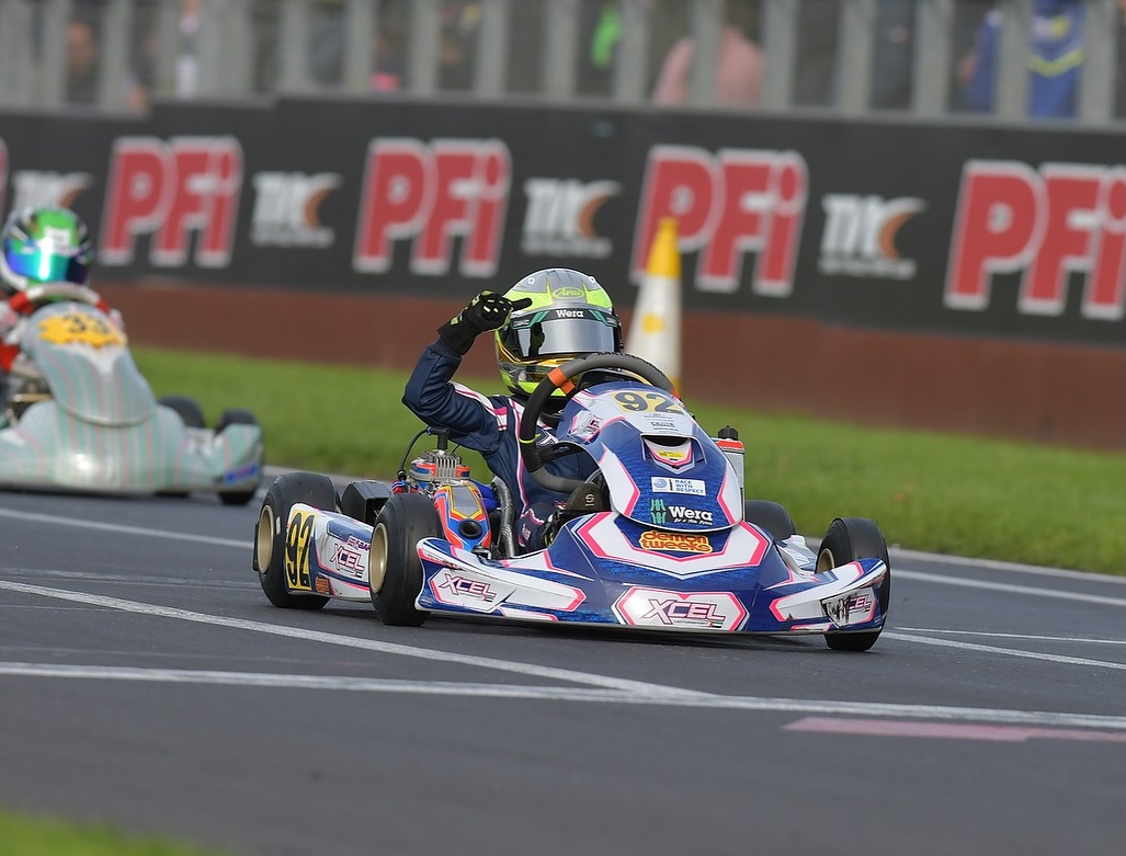 1-2-3 at PFI 🏆
A dominant race day at PFI in Waterswift restricted, Baker took pole position on Saturday, Batch took both heat wins before penalties, and eventually Baker took the final win with Batch closely behind in P2!
Johnston Stewart claimed pole position too on Saturday, however some tough starts dropped him down the order, before gaining 8 into P6 of the final! Pattison made it a triple podium for the team, despite missing Saturday, he came through the order to gain 8 in the final into P3! Clough also took a heat win throughout the day, an unfortunate penalty in the final dropped him down the order. Owen and Sarlas both raced in the top 10 throughout the day too.
Andie Stewart on her debut in juniors, managed to gain 6 in the final, racing towards the top 20 of a tough grid!
#Xcel #XcelMotorsport #karting #pfi #racing