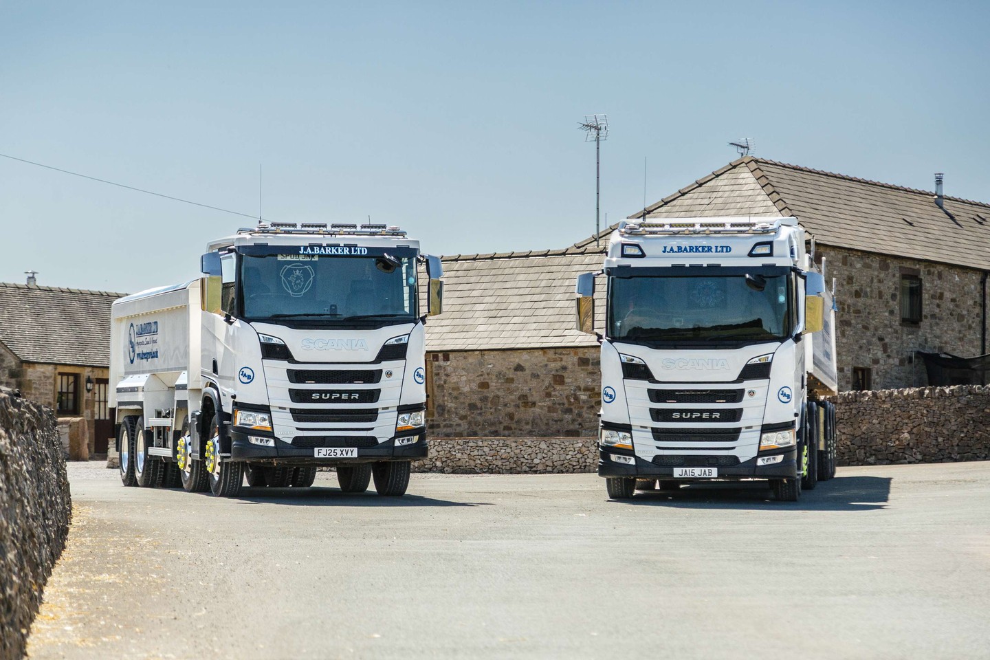 J A Barker Limited & Keltruck Limited, a partnership 20-years strong and still growing.
For the past 20 years Keltruck Limited have supplied J. A. Barker Limited with a range of Scania vehicles – in the shape of tractor units and eight-wheelers – and continue to support the family run firm in their journey within the aggregate industry.
Established in 1982 by Andrew Barker, the J A Barker Limited fleet has never failed to impress. The all-white cabs remain gleaming despite the harsh conditions they work in whilst the simple but elegant J. A. Barker Limited monogram motif they are adorned with helps them stand out from the rest.
Today, the Keltruck and J A Barker relationship remains strong. With Keltruck Account Manager, Calum Crooks continuing to supply these stunning units to the company!
To read the full article, please visit: https://www.keltruck.com/about-keltruck/news-centre/press-releases/j-a-barker/
To see more from J A Barker Limited, follow them on facebook: J A Barker Ltd