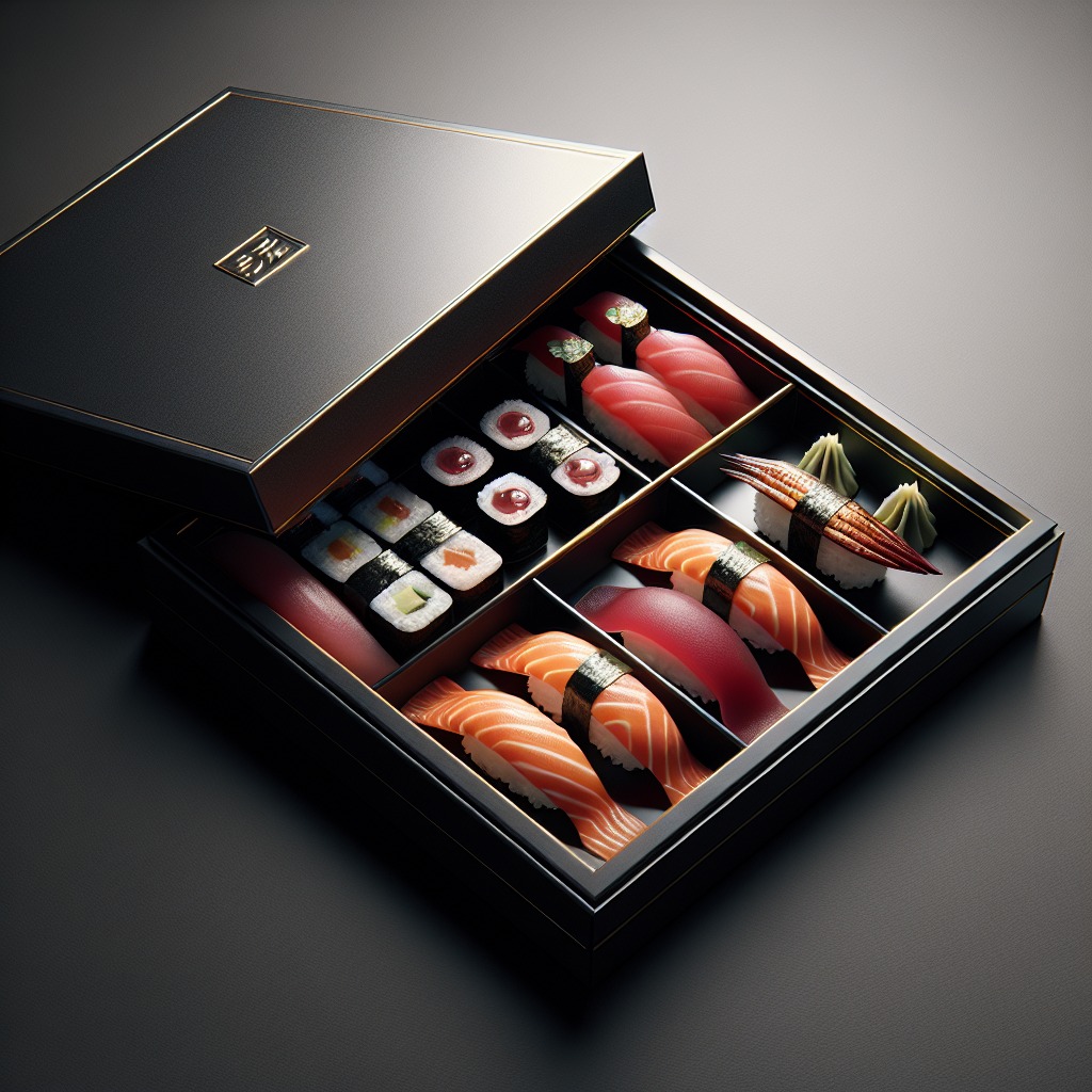 Savor perfection with our custom sushi boxes—artisan nigiri and rolls presented in sleek, minimalist luxury. Taste elegance, delivered.#customsushiboxes#customboxes