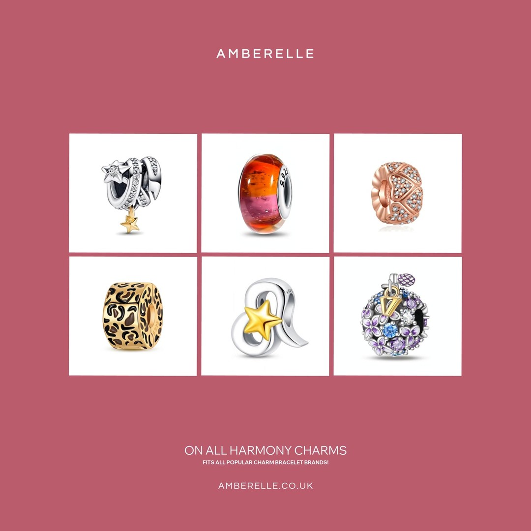 โจ To celebrate Amberelleโs 10th birthday this October, weโre giving you more reasons to sparkle! Enjoy our 3 for 2 offer on all Harmony charms โ mix, match and collect your favourites. Plus, theyโre designed to fit all major charm bracelet brands, so you can style them your way. ๐