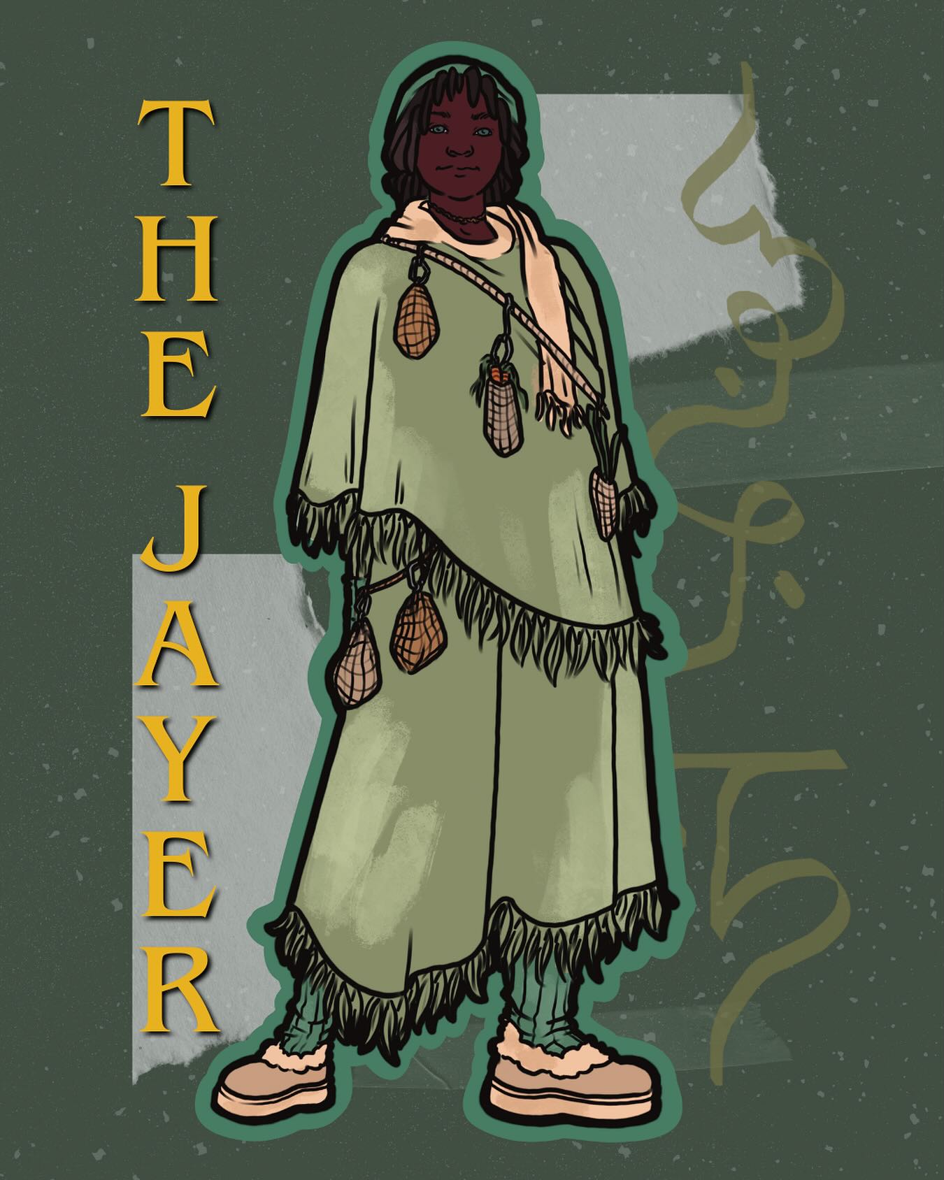 Next up in our featuring the tribes available to audience to play, it’s time to meet THE JAYER.
Artwork by @cosmobones
The Jayer are a small nomadic tribe of around 300 people. While the Zan travel in an annual loop, the Jayer roam freely, choosing their next destination by vote at each Moving Day. The Jayer believe that the Collapse came about as a result of human violence, which they see as the world’s greatest evil. They follow a policy of strict non-violence, including towards animals.Violence is punishable by Unwelcoming, a uniquely Jayer custom – the offender is loosely tied to a tree or other post and left with three days’ supply of food, and then the tribe moves on without them. They are known for their woollen garments and blankets, which they trade for food, medicine and other supplies at various villages that they pass through.
Could you leave behind one of your own if they gave into the urge to do violence? Could you abandon them, never to see them again?
When the world ends, which life would you choose?
Decide for yourself when you select your character for Farrago Bazaar, available when you buy a ticket.
Farrago Bazaar
Innermost Gardens
Saturday 22 November, 2pm, 7pm show
Ticket link in bio