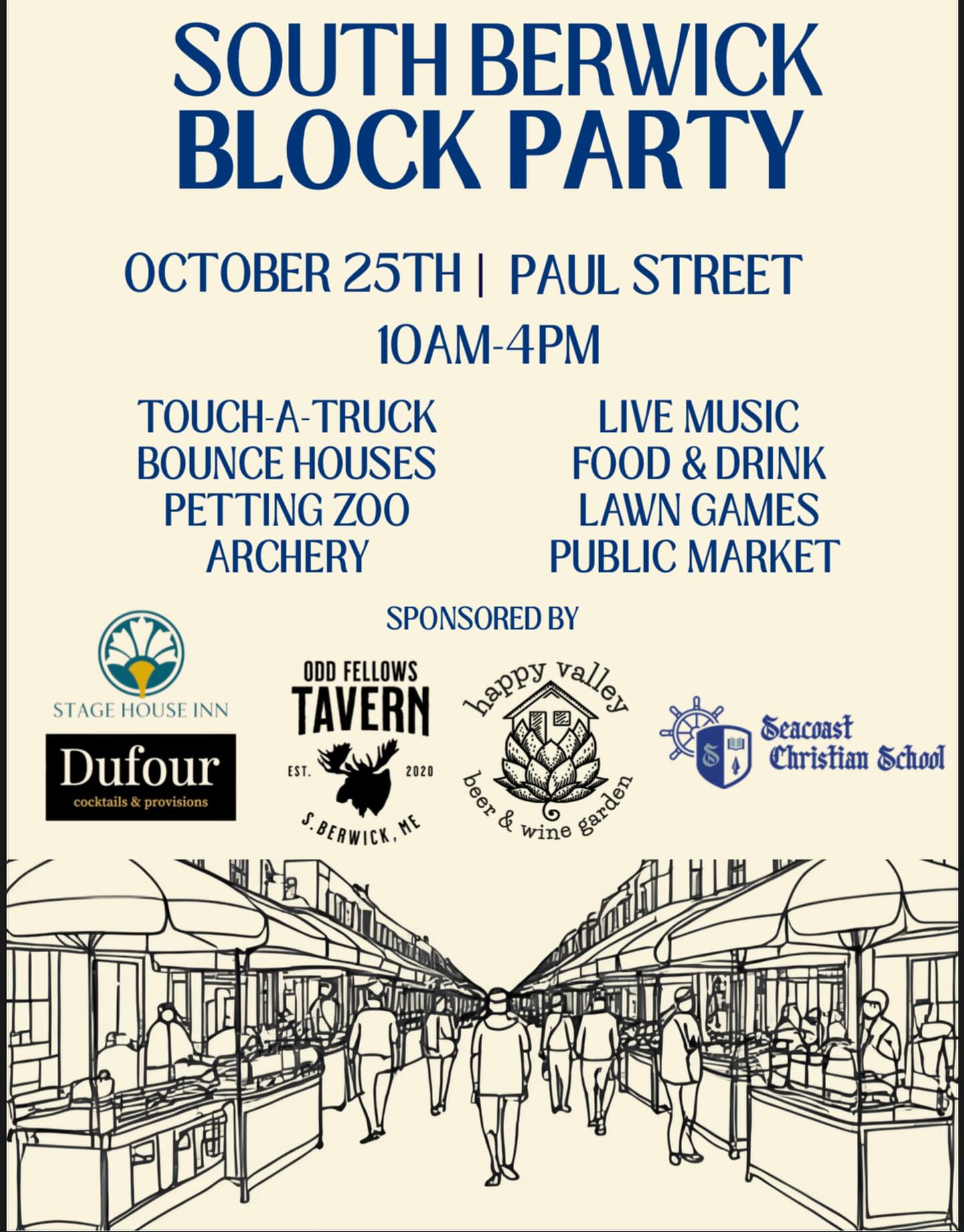 South Berwick is throwing a Block Party on Paul Street Saturday, Oct. 25, and we’re here for it!
Local vendors, live music, and all the good energy from a downtown that’s set up for people, not just cars.
Check out all the action & join the bar crawl, a fundraiser for South Berwick’s annual Home for the Holidays event.
The crawl wraps up at Happy Valley where we’ll keep the party going with drink specials and live music!
.
.
.
.
#southberwick #rollinsfordnh #blockparty #buylocal #craftbeer #dovernh #peoplenotcars #smartstreets #mainstreetmaine #locallivemusic #homefortheholidays #southberwickmaine #seacoasteats #seacoastactivities #familyfriendly