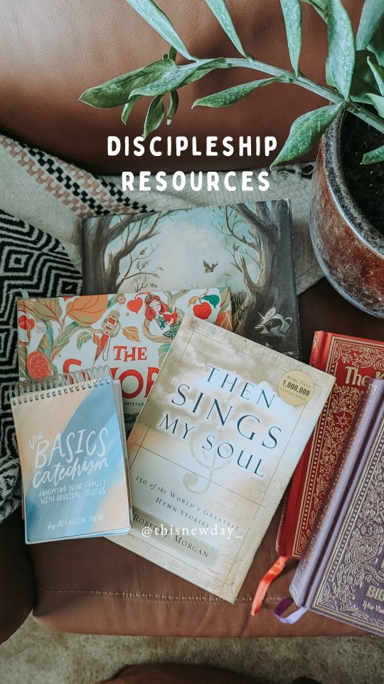 ✨ Favorite family discipleship resources
We have used many resources throughout the years but this is just a sampling of some recent favorites:
• First of all reading and memorizing the Bible is the most important thing!
• Catechism - an easy way to instill truth into our mornings
• We also enjoy reading through a Bible story book. Our favorite of all time is the Old and New testament set from @lithoskids. They are continuing to add more storybooks like Parables, Proverbs, Ecclesiastics and Job. All of their books are incredible!
• Hymn study - this is a fantastic way to hear from composers who have written the world's greatest hymns. We enjoy using the Then Sings My Soul series.
Devotionals to help illustrate Christian living:
• The Sword by Marty Machowski - this book weaves a fictional story with the history and truth from the book of Romans. We have enjoyed Marty's other books as well.
• Little Pilgrim's Progress by Helen Taylor - we also enjoy the version from Lithos Kids. We have read through this story several times now and each time we come away with valuable insights.
Christian biographies - I'm so thankful for the many stories available from those who have gone before us. There are many amazing books but these are just a few favorites:
• The Hiding Place by Corrie ten Boom
• Trial and Triumph by Richard Hannula
• Christian Heroes Then and Now Series from @ywampublishing
• Do Great Things for God picture book series from @thegoodbookcompanyusa
➡️ Do you have a favorite discipleship resources in your home?
Check out my #livingbooklegacy friend's posts for more inspiration:
@brittsbookbin
@thisnewday_
@moraviapress
@agoodbookhunt
@juiceboxhomeschool
@treasuredhourbookshop
@livingbrighthomeschool
@letthemlovelearning