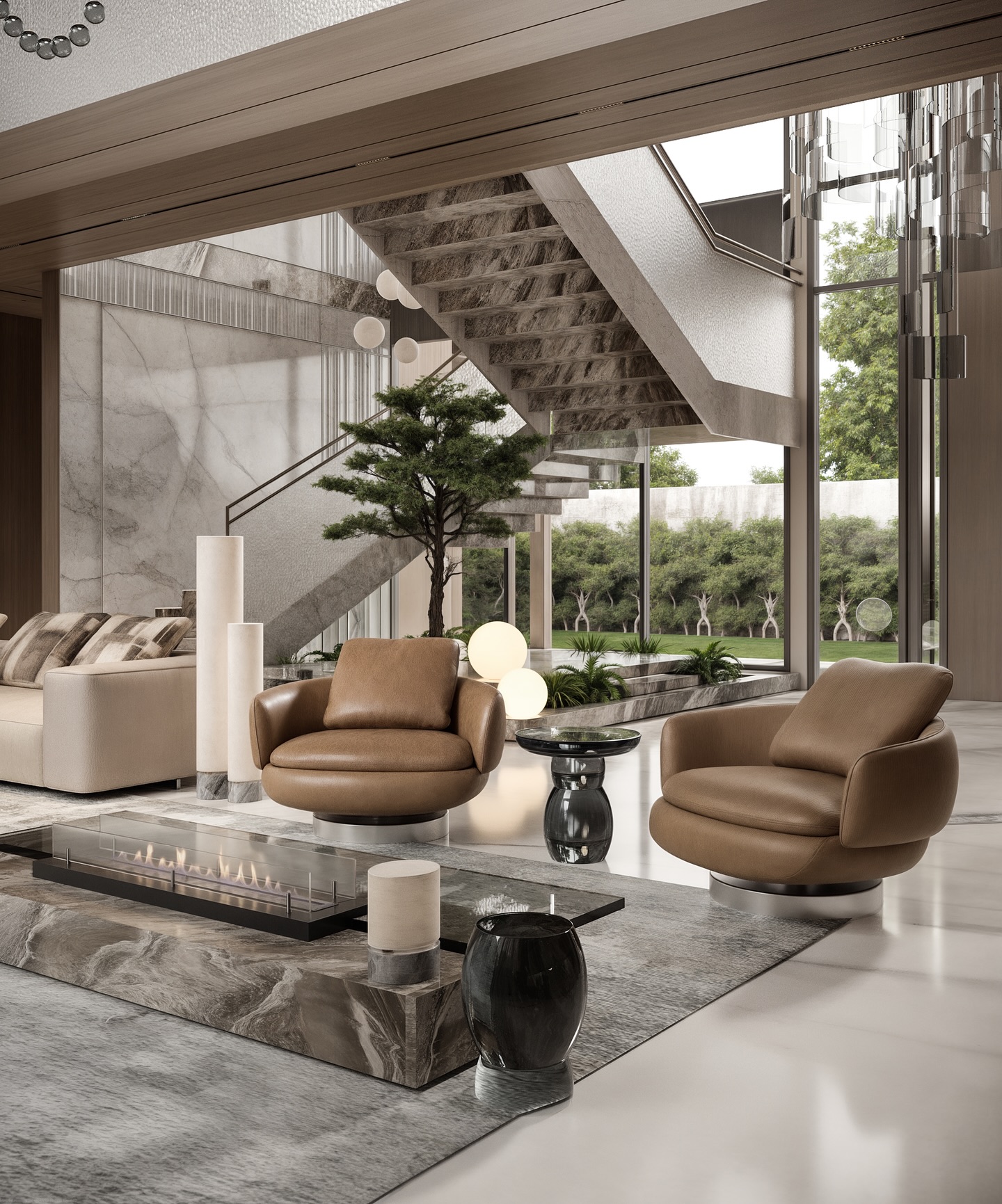 ✨ Abu Dhabi Villa | 1400 SQM ✨
A timeless blend of elegance and calm sophistication.
Natural stone, soft beige tones, and sculptural furniture create a serene living space, perfectly balanced between modern design and organic warmth.
Every detail reflects quiet luxury, from the floating staircase to the layered textures and subtle lighting.
A space designed to breathe, inspire, and connect with nature 🌿
#AbuDhabiDesign #LuxuryVilla #InteriorDesign #ModernLiving #ArchitecturalDesign #LuxuryInteriors #VillaDesign #DesignByMaroonArchitect #uae #ksa