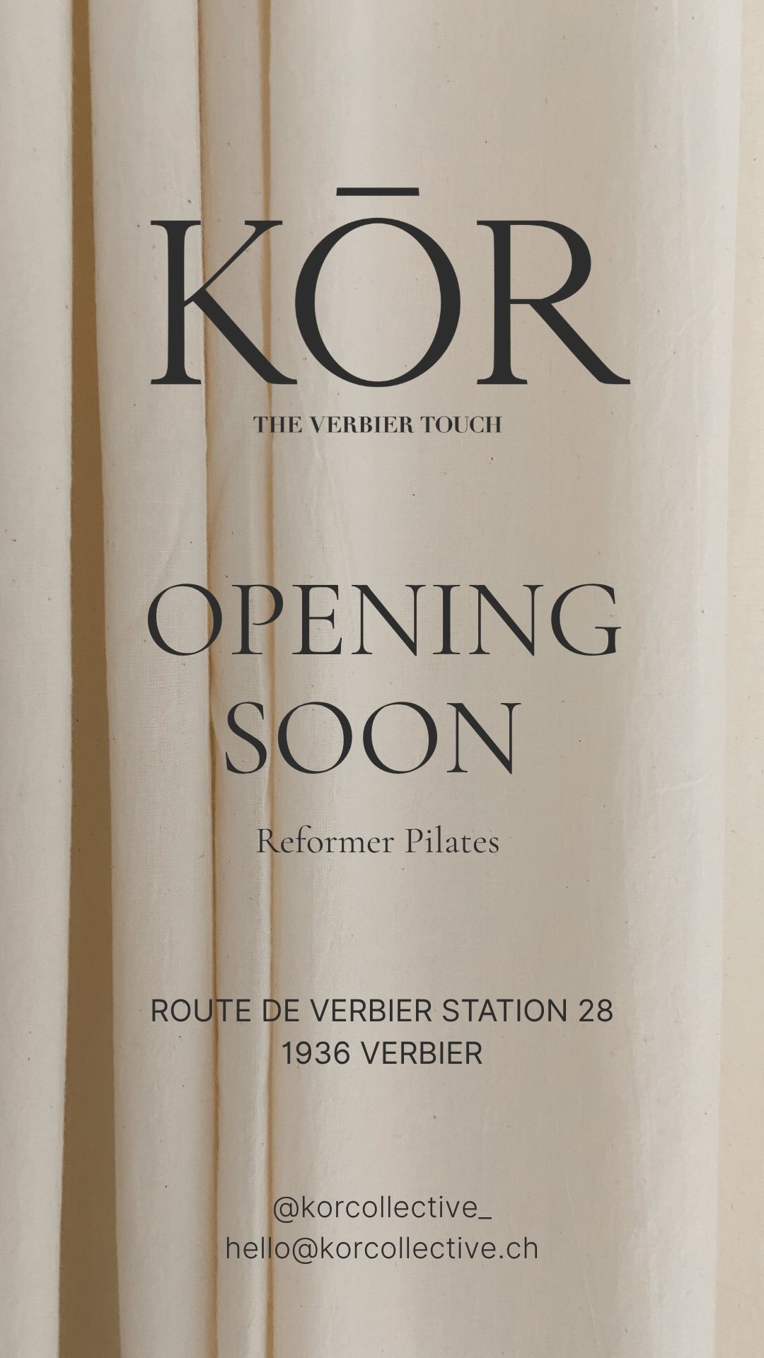 Reformer Pilates in VERBIER coming soon! 💌
You know where to find us • Route de Verbier station 28
(in Les Arcades)
#jointhekorcollective #verbier #reformerpilates
FR
Reformer Pilates à VERBIER bientôt ouvert ! 💌
Vous savez où nous trouver • Route de Verbier Station 28 (dans Les Arcades)
