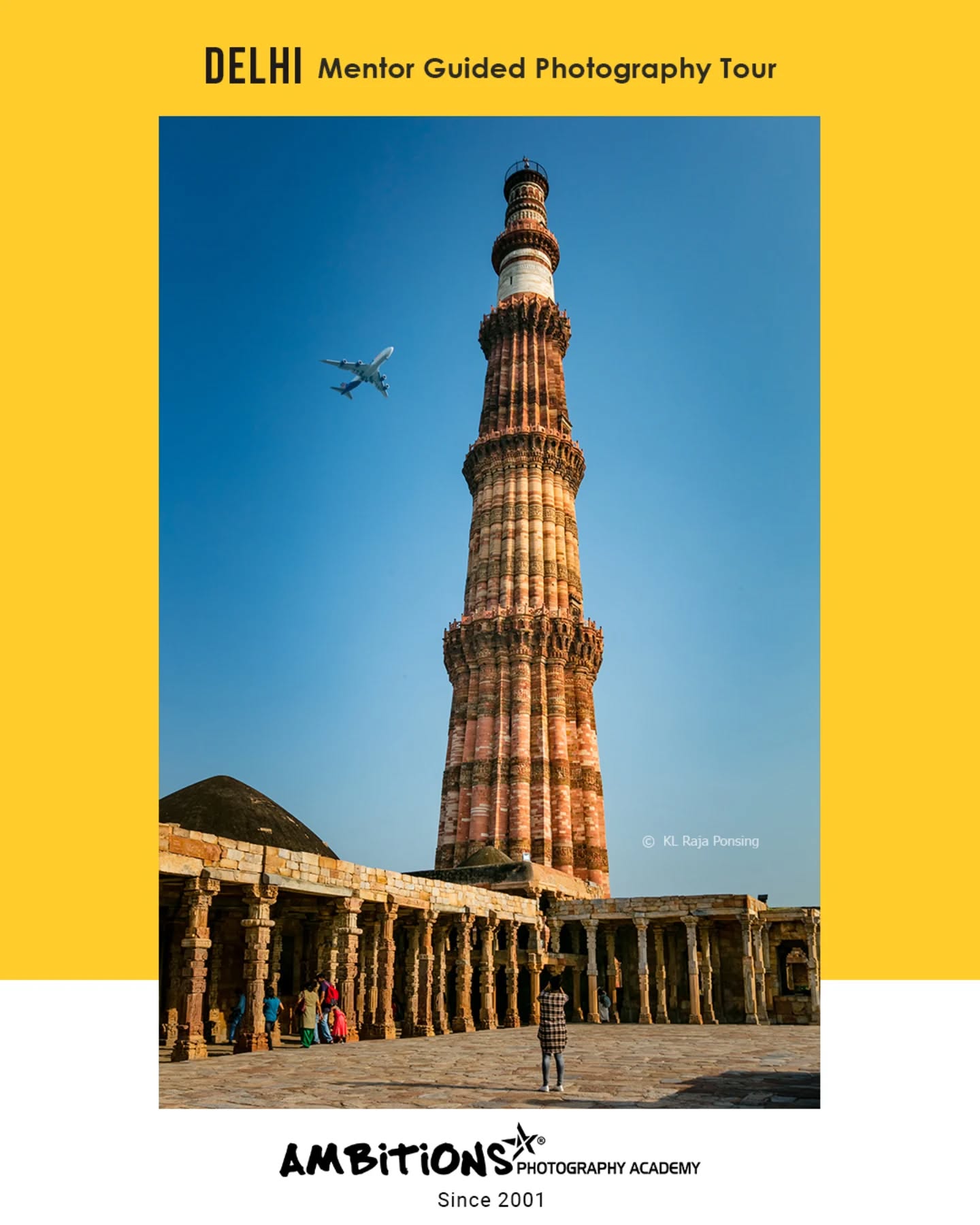 Iconic Delhi, Captured Perfectly! 📸✨
Feast your eyes on the majestic Qutub Minar, an architectural marvel towering against the clear blue Delhi sky! This shot isn't just about being there; it's about seeing, composing, and mastering your camera to capture history in its grandest form.
This stunning perspective, with the ancient Qutub Complex leading the eye and even that perfectly timed airplane, showcases what's possible when you understand light, composition, and timing.
Elevate Your Photography with a Mentor!
Imagine having an expert by your side, guiding you through every setting, explaining the best angles, and helping you achieve shots like this one. Our mentor-guided photography tours transform your skill, providing personalized insights and hands-on learning that no online tutorial can match. Don't just visit; truly capture!
Join Ambitions Photography Academy and learn to frame the world through a professional lens.
#QutubMinar #DelhiPhotography #IconicIndia #TravelPhotography #ArchitecturalPhotography #PhotographyTips #MentorGuidedTour #LearnPhotography #AmbitionsAcademy #DelhiTourism #PhotographyWorkshop #HistoricalSites