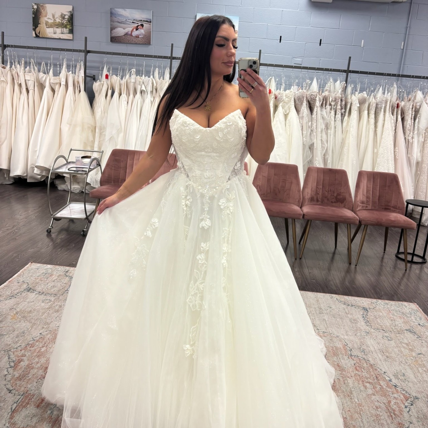 Make your statement in a stunning a-line or ballgown as you float down the aisle to your fairytale "I do."
Come see us and try these beauties on (and more if you'd like) and get ready to make your statement! #wedding #weddingdress #bridalgown #statement Martina Liana Bridal New dresses for 2026 brides Basque waist dresses