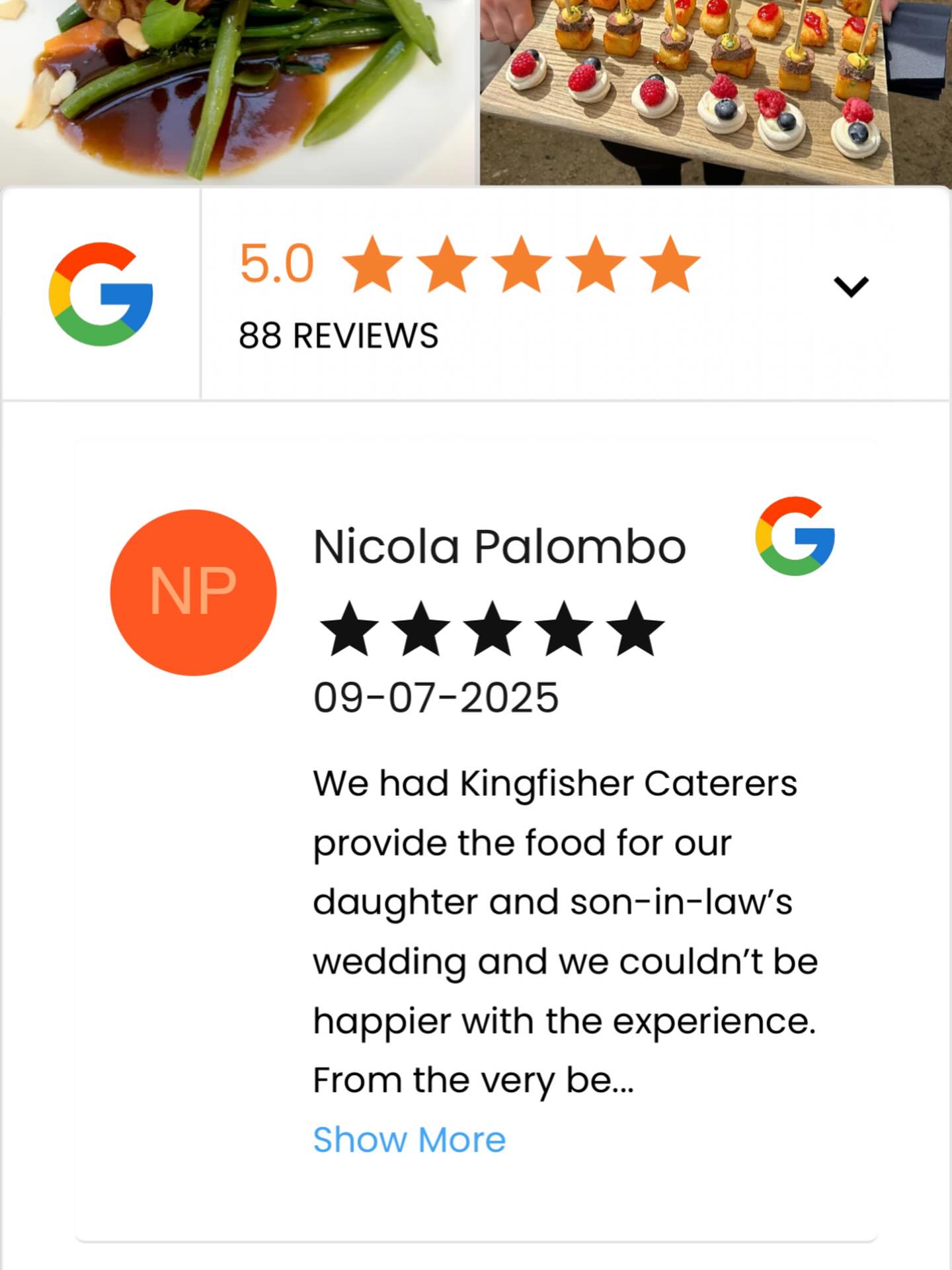 We love receiving 5* Google reviews! Makes all the hard work worthwhile! It finalises that we delivered exactly what we promised our clients all those months ago when we met them at their individual tasting. We spend time understanding what they want from us to ensure they have their perfect day!
#lovemyjob #summerwedding #weddingcatering #outsidecatering #greatchefs #eventplanner #outdoorcatering #outdoorevents #tipiwedding #marqueewedding #corporatecatering #outsidewedding #catering #hertscatering #bedscatering #buckscatering #foodtastings #corporateevents #eventmanagement #2026wedding #2027wedding