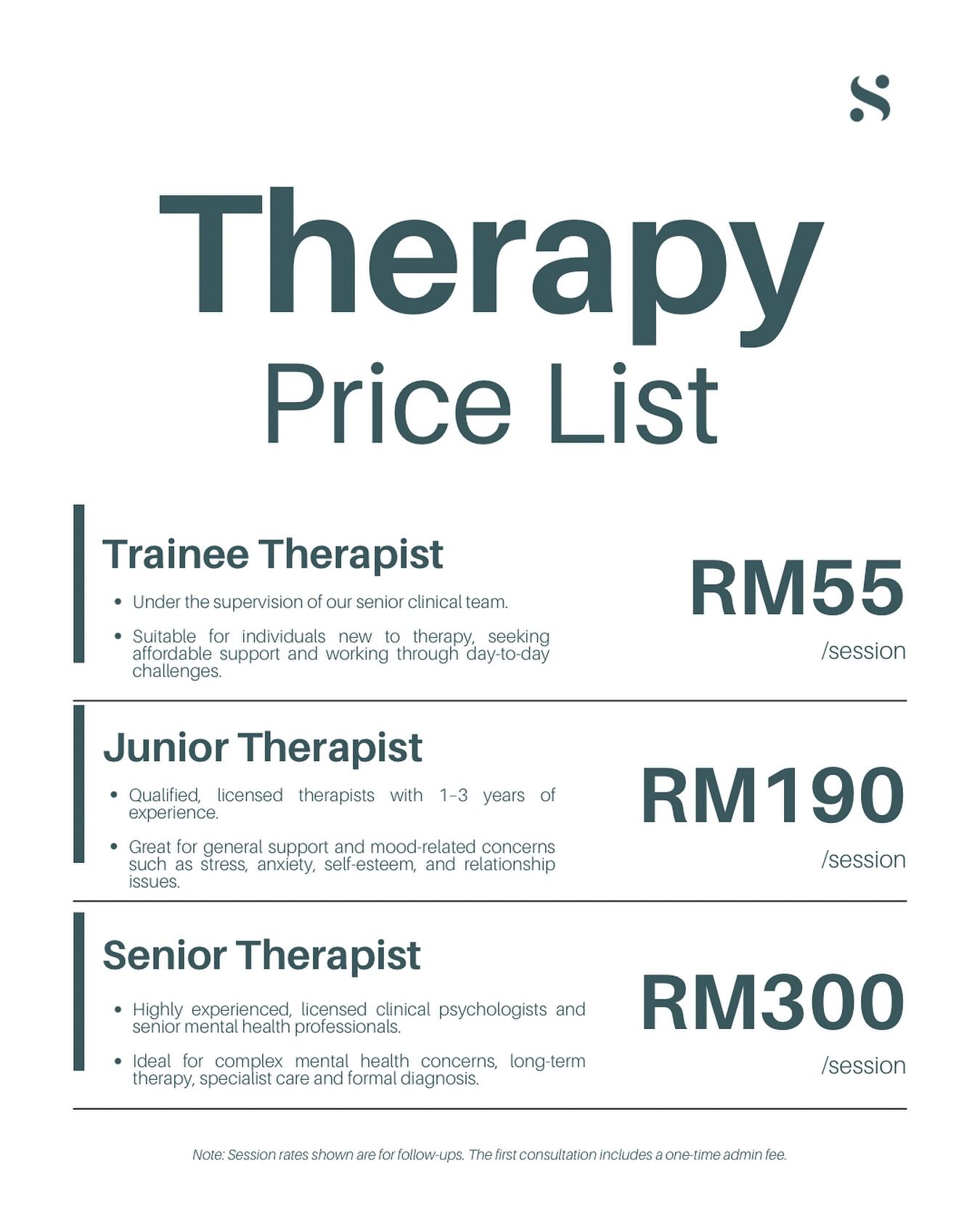 We’ve made a few thoughtful updates at Sage – from upgraded client experiences to improved internal processes and with that, a small adjustment to our therapy rates 🌿
Our prices have remained the same since we first opened, and this change helps us continue offering the quality care and personalised support you’ve come to trust.
Current clients will enjoy our existing rates until the end of this month. Thank you for growing with us 💚
#therapymalaysia #therapykl #therapy