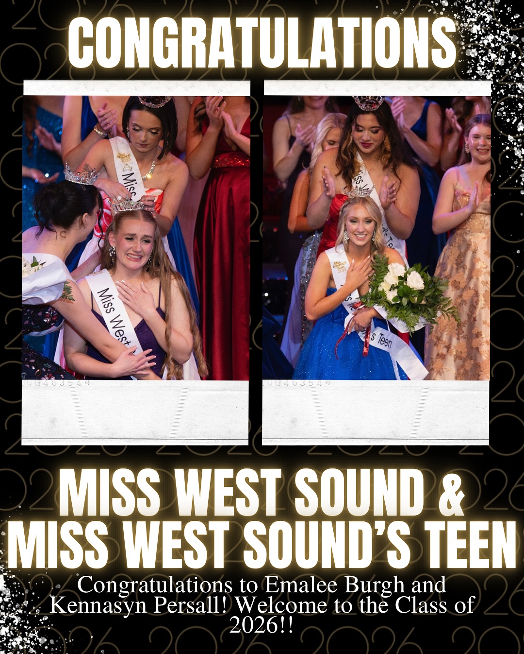Please welcome the 2026 West Sound titleholders! @misswestsoundwa Emalee Burgh, @missevergreenwa Lexi Haug, @misswestsoundsteenwa Kennasyn Persall and @missevergreensteenwa AvaRose Bodge! They were crowned on Saturday October 4th at Central Kitsap Performing Arts Center! Congratulations ladies!
.
#missamerica #MissWashington #competition #pageant