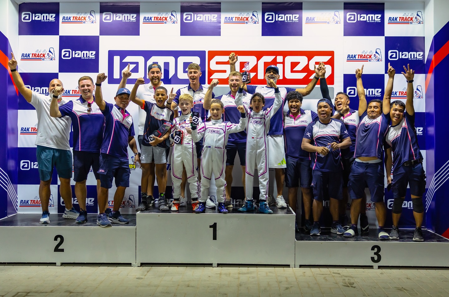 4 podiums and a win for our team at the opening round of the Iame UAE Series! 💪👏
X30 Mini:
Baptiste Augustin - P2
Charlie Page - P3
X30 Mini Rookie:
Adam Alshaikh - P1
Saif Al Khalifa - P3
Big well done to all of our drivers. Thank you to all of our team for their hard work!
#xcelmotorsport #iameuaeseries #energykarts