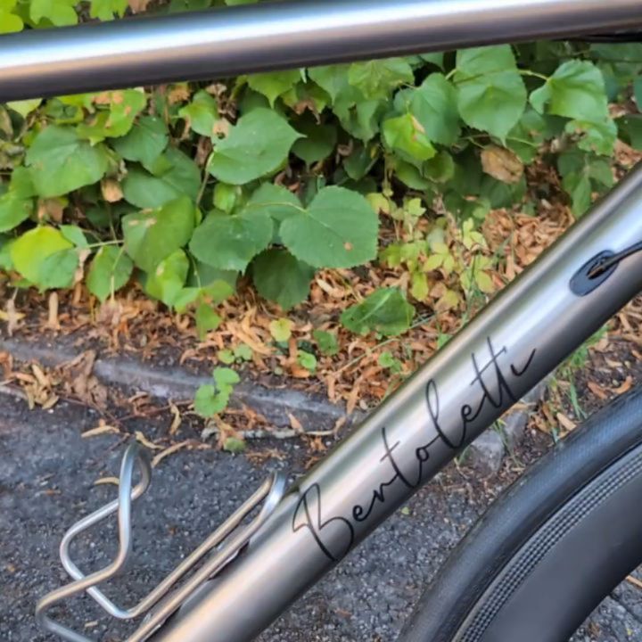 It was a pleasure to build this stunning custom Bertoletti Ti road bike. The customer wanted it to replicate a piece of artillery, the parts he selected worked perfectly! A classic beauty 😍 #legendbertoletti