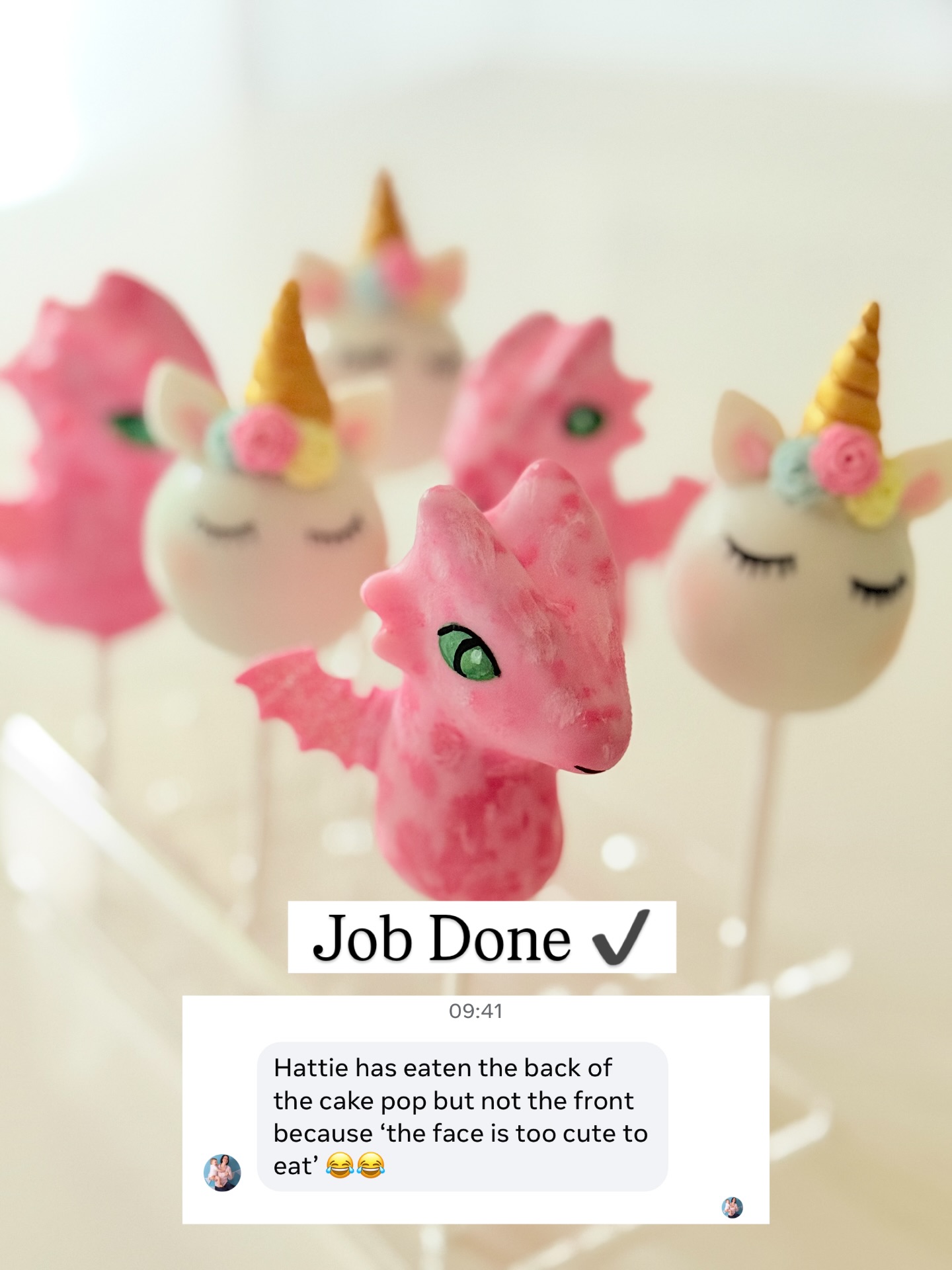 When your cake pops are literally too cute to eat! 🥹💖
Hattie couldn’t bring herself to bite the face ! Only the back was safe! 😂
I think that’s the best compliment a baker can get! 💕-x-
#toocutetoeat #cakepoplove #bakersofinstagram #smallbusinesssweetness #cutedesserts #cakepops #cake #pinkparty #birthday