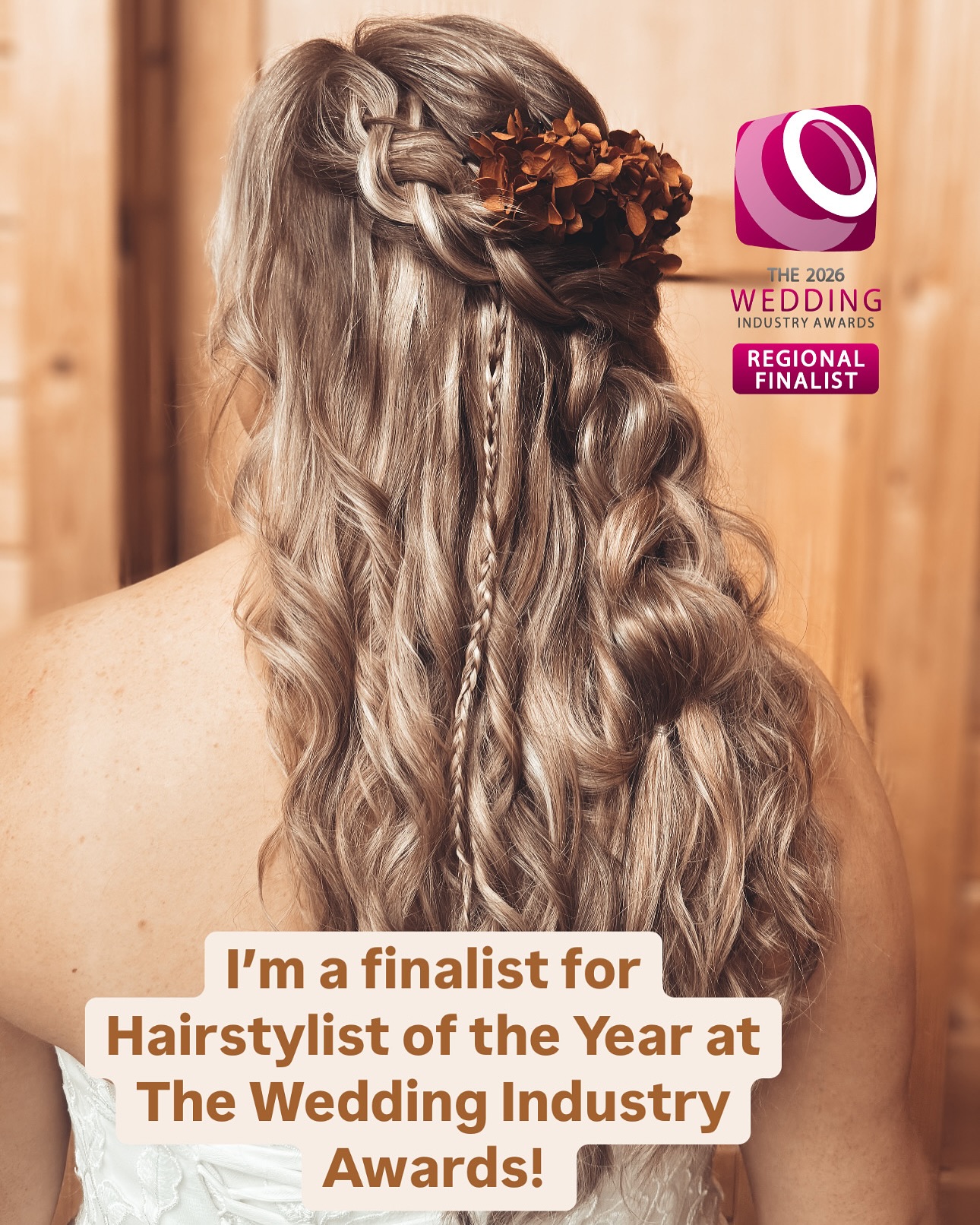 Overjoyed to announce I have been shortlisted as a Finalist for Hairstylist of the Year at The Wedding Industry Awards!
This award means so much to me because it is one of the only awards that are heavily based on the feedback from my Brides so thank you so much to each and everyone of you that voted for me it truly means the world!
#twia #twia26 #cheshirebridalhairstylist #bohobridalhairstylist #ilovemyjob