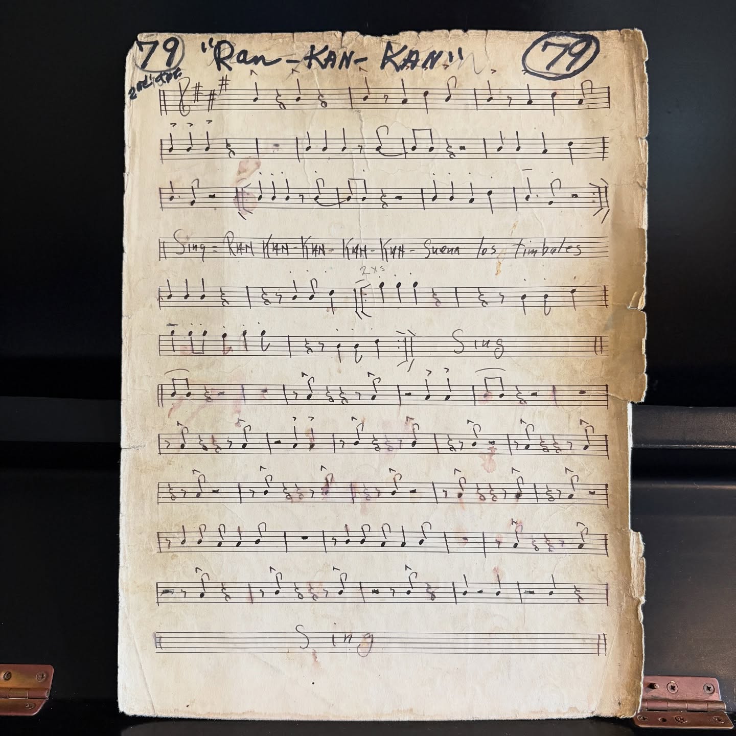 For Your GRAMMY® Consideration
RAN KAN KAN (Tito Puente 100)
Best Global Music Performance
Best Arrangement, Instrumental or A Cappella
(Arranger, Bernardo Vazquez)
Best Music Video
(Joel Henderson, Director)
Record of the Year
Back in June, Micaela and I met up at a secret location in NYC with Tito to start work on a separate project (more on that later), which included going through thousands of original manuscripts of Tito Puente music. This handwritten 2nd trumpet part was a fun find to see, considering it somehow survived over 75 years. What an immense pleasure to work with Tito, Micaela, Bernardo and the Studio Intensive Orchestra in bringing this classic mambo back to life! Viva Tito Puente! 🇵🇷
Thank you for your GRAMMY® consideration of RAN KAN KAN (Tito Puente 100)!
#fyc #grammyfyc #fycgrammys #rankankan #titopuente100 #titopuente #titopuentejr #latinmusic #musicalatina #mambo