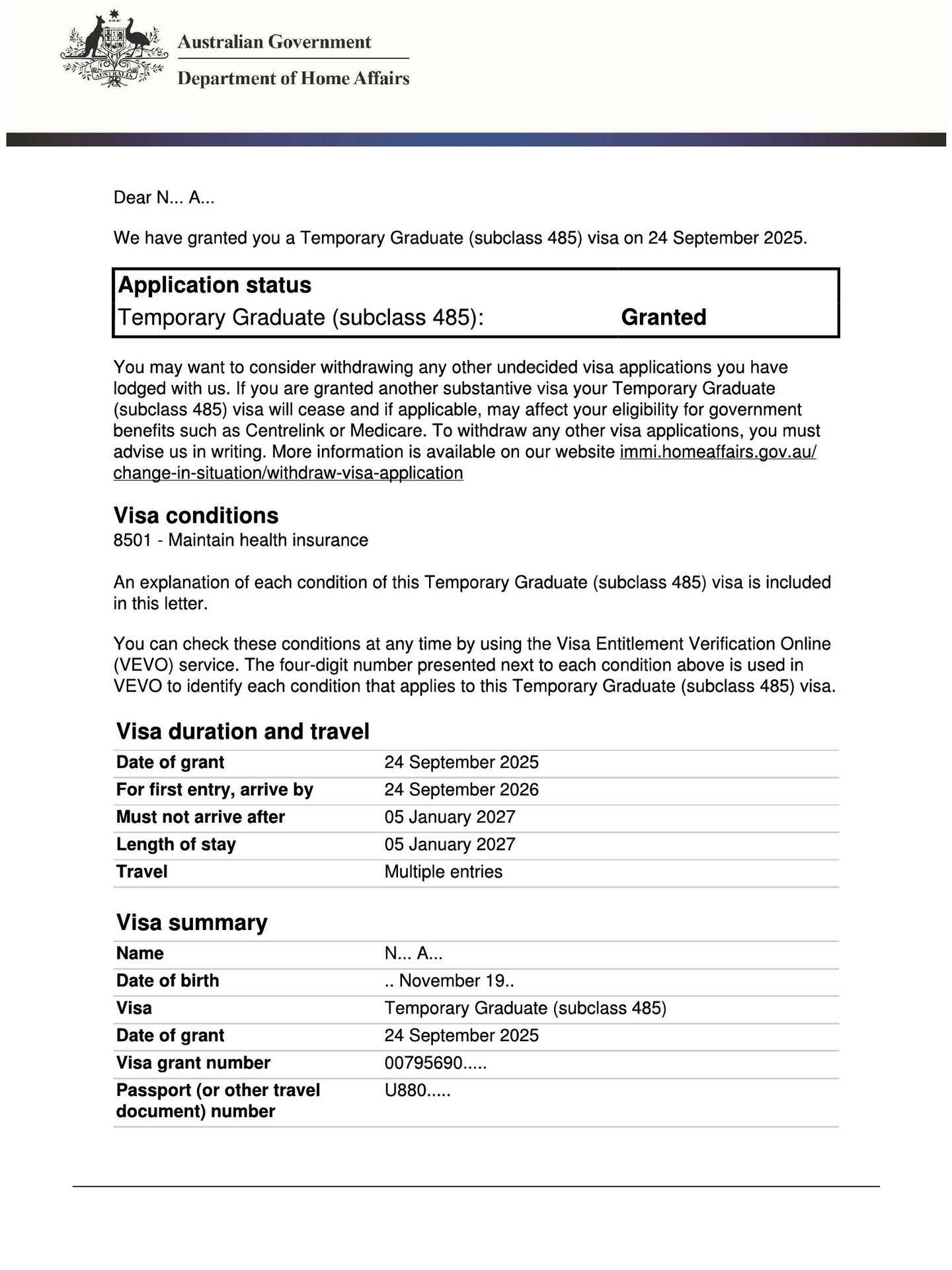 Subclass 485 Visa Granted!
This case is a beautiful reminder of why I love what I do.
A client’s spouse reached out to me about 6 months ago. At the time, he was on a student visa, about to start his Cert IV, but the love of his life had been refused a student visa twice. They had known each other since school and planned to marry here in Australia.
He asked me, “How can we bring my partner into Australia?”
Together, we planned a pathway. He went overseas, married his partner, and instead of continuing with the student visa, we transitioned him to a Subclass 485 Graduate Visa. We then applied for his partner, and after approximately six months of persistence, the Subclass 485 visa was granted.
Now, the couple is reunited in Australia, together, where they belong.
If you’re facing a complicated visa situation, don’t lose hope. There are always strategies and solutions worth exploring.
Contact me,
📞 0416 049 021
✉️ info@visa-australia.com.au
🌐 www.visa-australia.com.au
Ilgin Azazi – Registered Migration Agent
MARN: 2318123
#VisaAustralia #485Visa #PartnerVisa #AustralianVisa #MigrationAgent #LoveKnowsNoBorders #StudyInAustralia #WorkInAustralia #PermanentResidency #marn2318123 #ilginazazi
