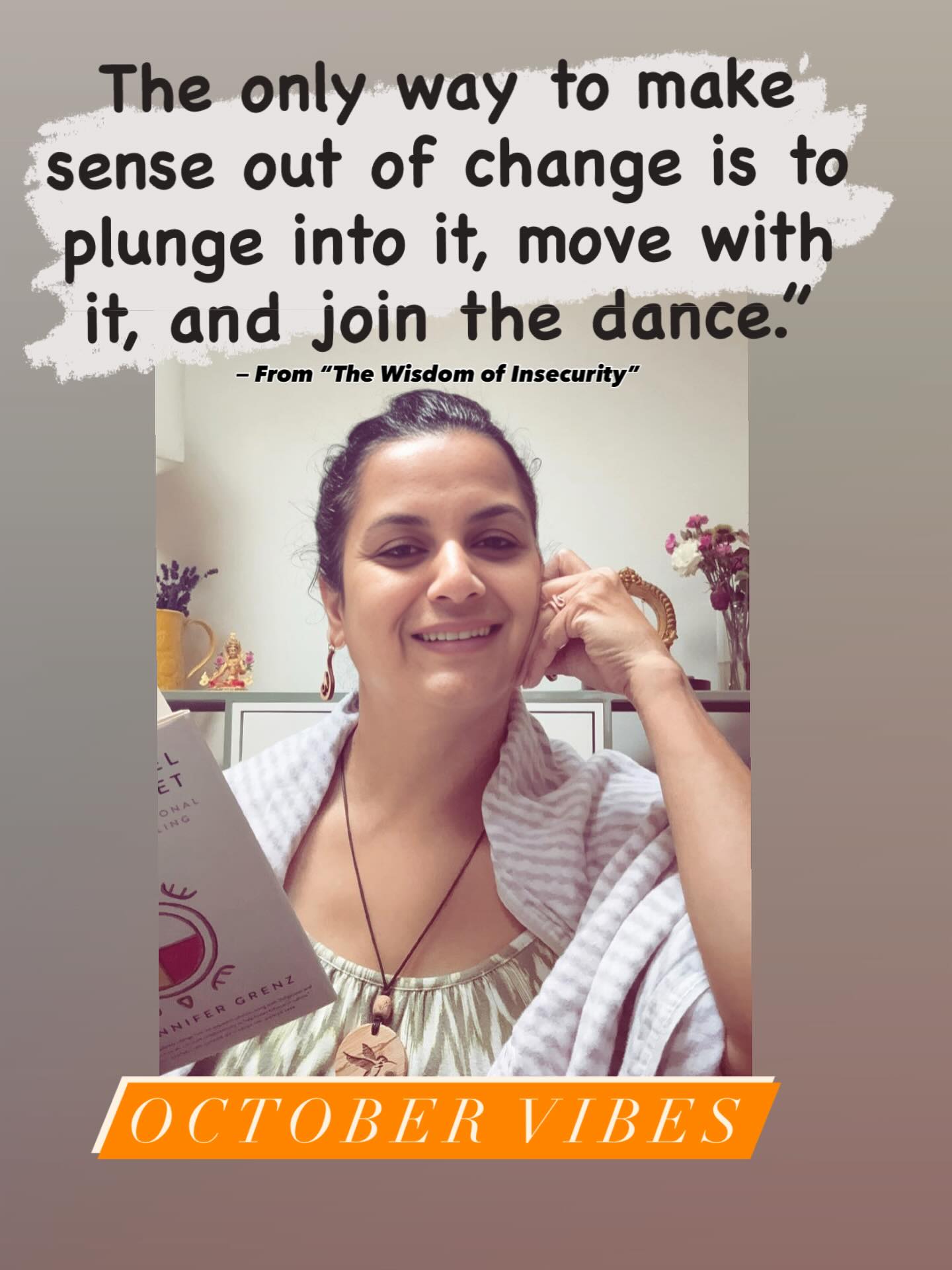 Everything we see — seasons, breath, relationships, identities, even galaxies — exists only through constant transformation.
Yet we humans cling to stability, mistaking permanence for safety. We suffer when we resist the current, when we demand that what’s flowing remain still.
Alan Watts says:
You can’t step outside the river of change and expect to understand it.
You have to enter it, feel its pull, and learn its rhythm.
It’s not about control — it’s about communion.
Happy change of season, Happy Fall 🍂🍁💕
#mindfulcoaching #salanaaura #alanwatts
