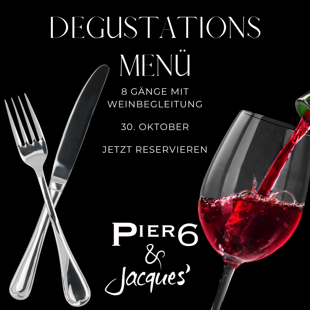 Den Gaumen verwöhnen und neues probieren - darum geht es bei unseren Degustationsmenü zusammen mit @jacques.weindepot.bremerhaven
In acht Gängen zeigt das Küchenteam des PIER 6 abwechslungsreiche Gerichte, perfekt abgestimmt und moderiert von Jacques'
Interesse? Jetzt reservieren unter 0471/48364080
#gourmet #wein #wineanddine #degustation