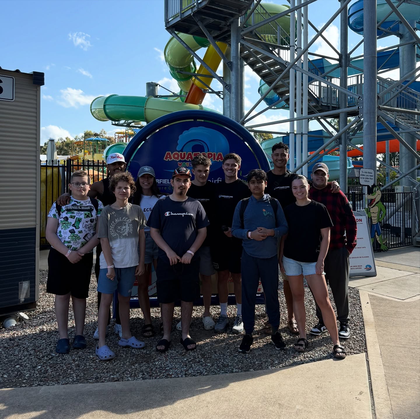 The first week of School Holidays didn’t disappoint!
From water parks to lamb skewers with Fit Friends, to a day out at Jellybean Rock Pool, movie day for Bad Guys 2, NRL Fan Fest, and gaming at Fortress, what a blast.
Here’s to another week of fun, laughter, and good vibes with the Empower Crew.