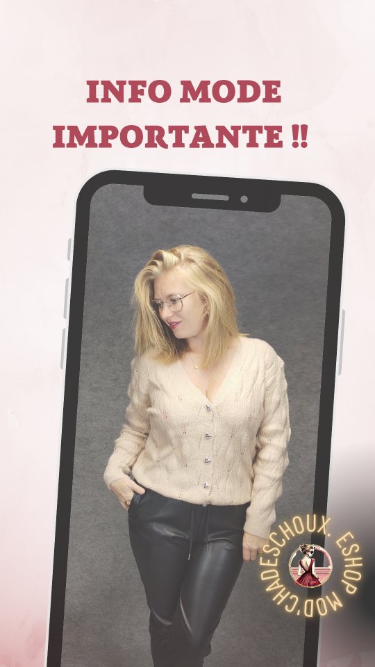 🎯 Rejoins l'aventure MOD'Chadeschoux !
📣 Envie de vivre ta passion pour la mode, tout en générant un revenu complémentaire ?! 👗💸
J'ouvre seulement 2 postes de VDI avant la fin de l'année et tu pourrais être l'une d'elles 🫵
✨ Avec moi, tu vas :
• Conseiller et sublimer tes clientes 💖
• Découvrir et vendre des collections du 34 au 50 🌟
• Gagner ton indépendance et développer ton réseau 💼
🗓️ Démarrage idéal : novembre / décembre, juste à temps pour finir l'année avec une belle énergie !!
😀
Curieuse ❓ Commente JE VEUX ‼️ Pour recevoir toutes les infos et rejoindre l'aventure 💃
.
Et sinon : PARTAGE l'info en masse 🔥
.
.
.
#modchadeschoux #modefemme #vdi #revenucomplementaire #passionmode #conseilenimage #fashionaddict #entrepreneuse #styleetconfiance #34au50 #nouvelleaventure