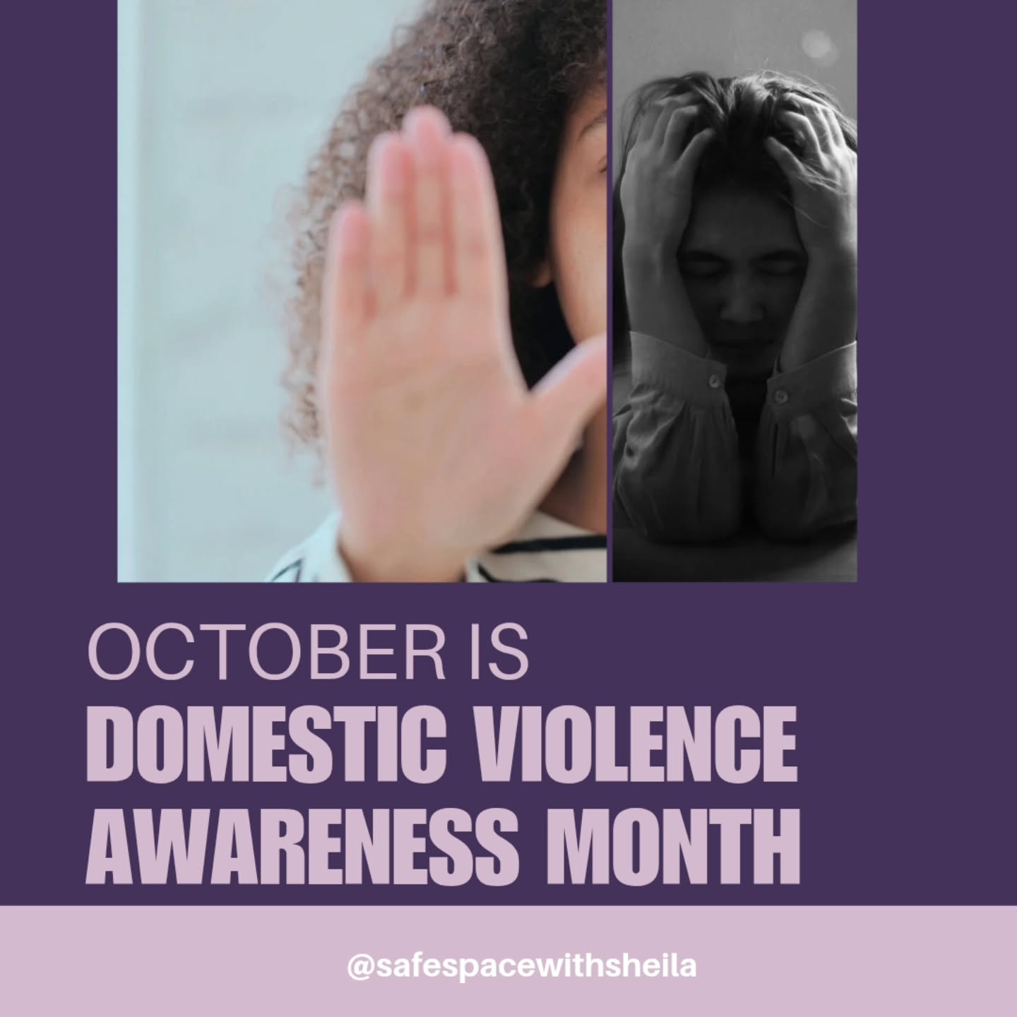 💜 October is Domestic Violence Awareness Month.
Did you know…
➡️ 1 in 3 women and 1 in 10 men experience physical violence by an intimate partner.
➡️ On average, 24 people per minute are physically abused by an intimate partner in the U.S.
➡️ Domestic violence causes 1,500 deaths and 2 million injuries in the U.S.
Silence keeps the cycle going, and awareness breaks it.
💜 Let’s speak up, support, and stand together.
#domesticviolenceawarenessmonth #youarenotalone #withsurvivors #dvam2025 #safespacewithsheila #breakthesilence
