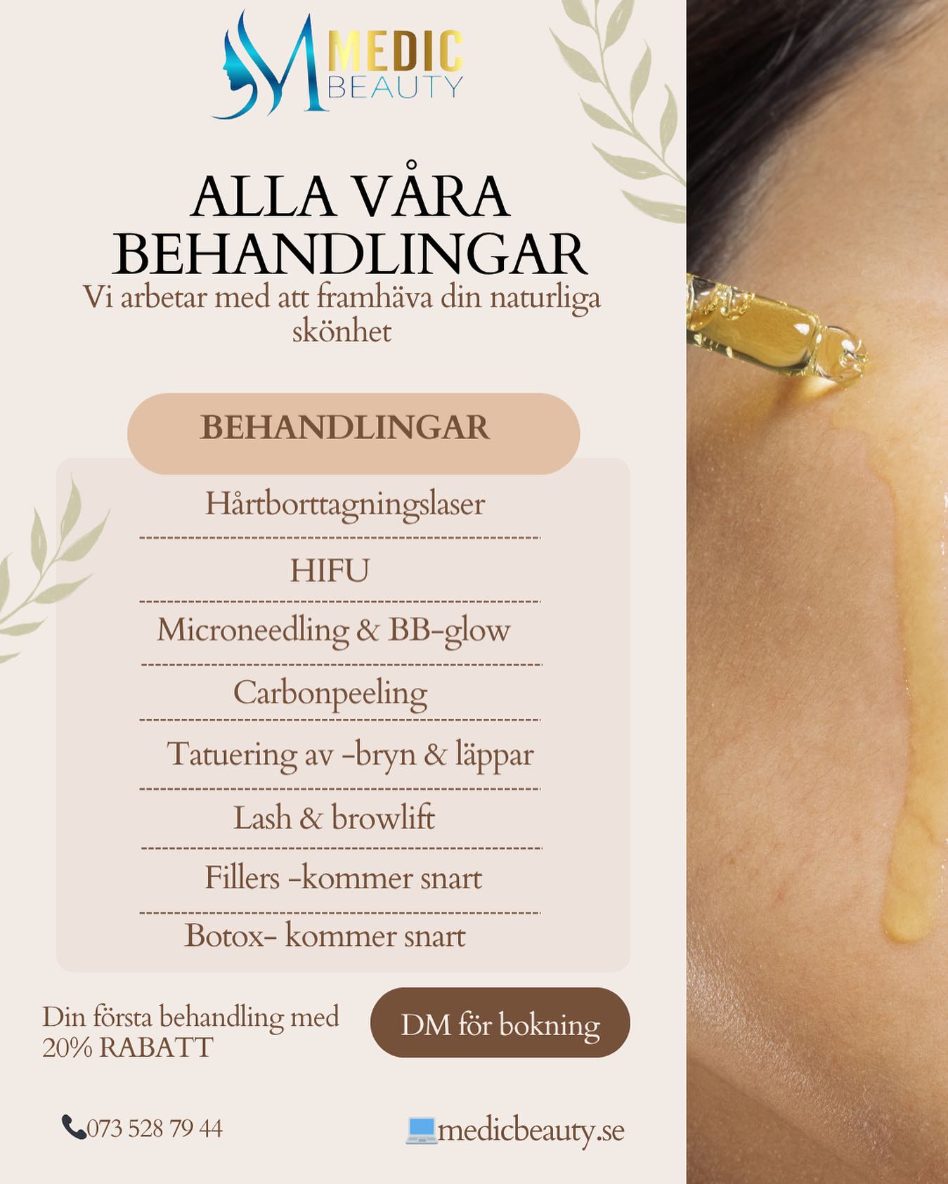 Nu har även våran hemsida öppnat- https://www.medicbeauty.se 😍Välkomna till Medic beauty i Borås✨